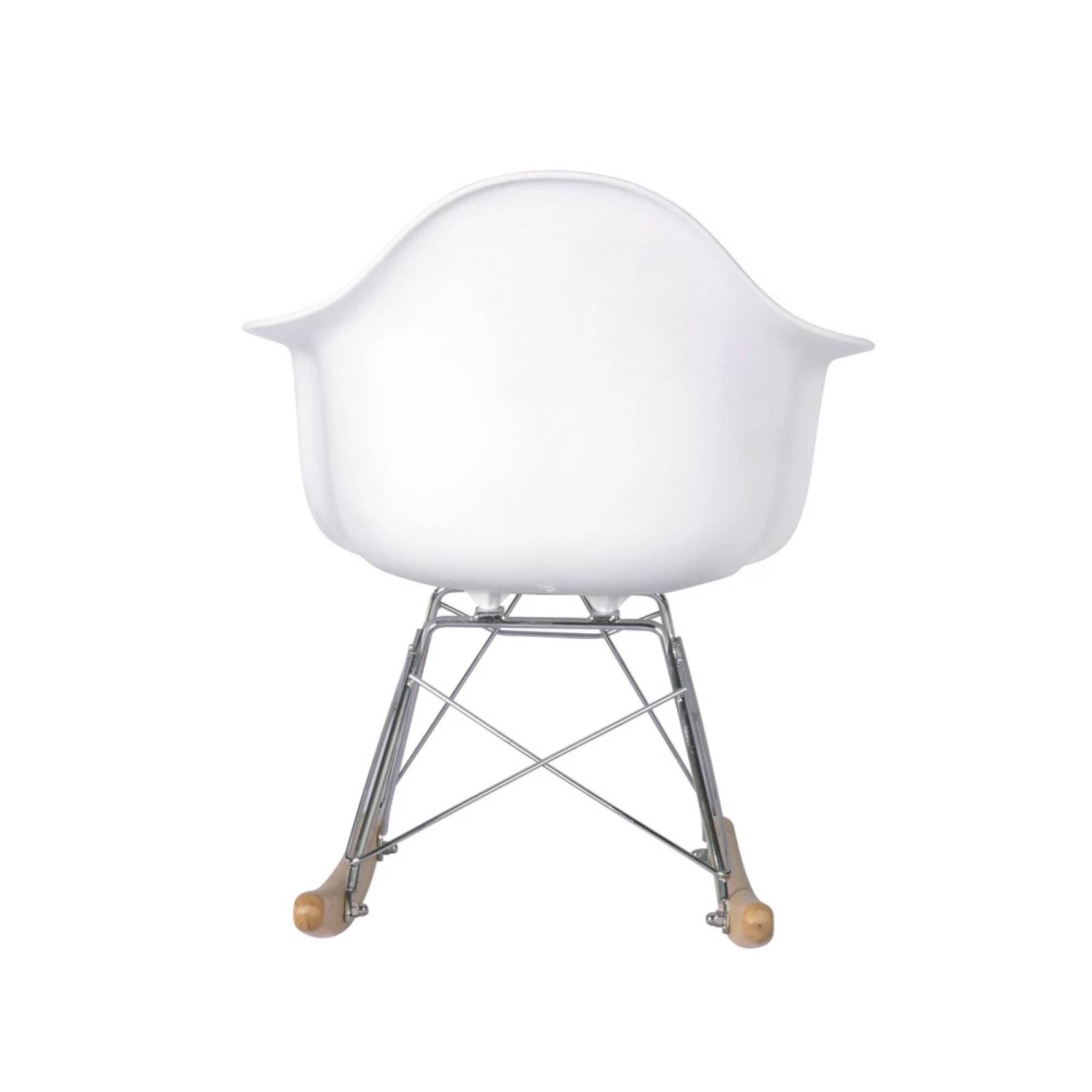 Set 2 Sillas Mecedoras Madera Berlin Blanca Mdo Muebles