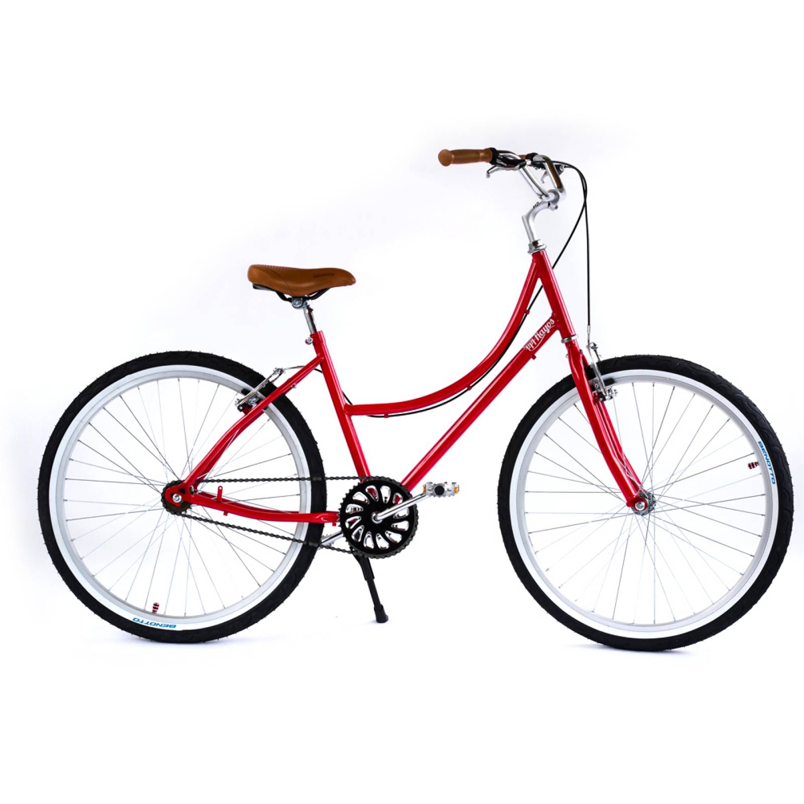 Bicicleta Inglesa Rodada 26 Acero Reflejante Asiento Café 144 Rayos Bikes