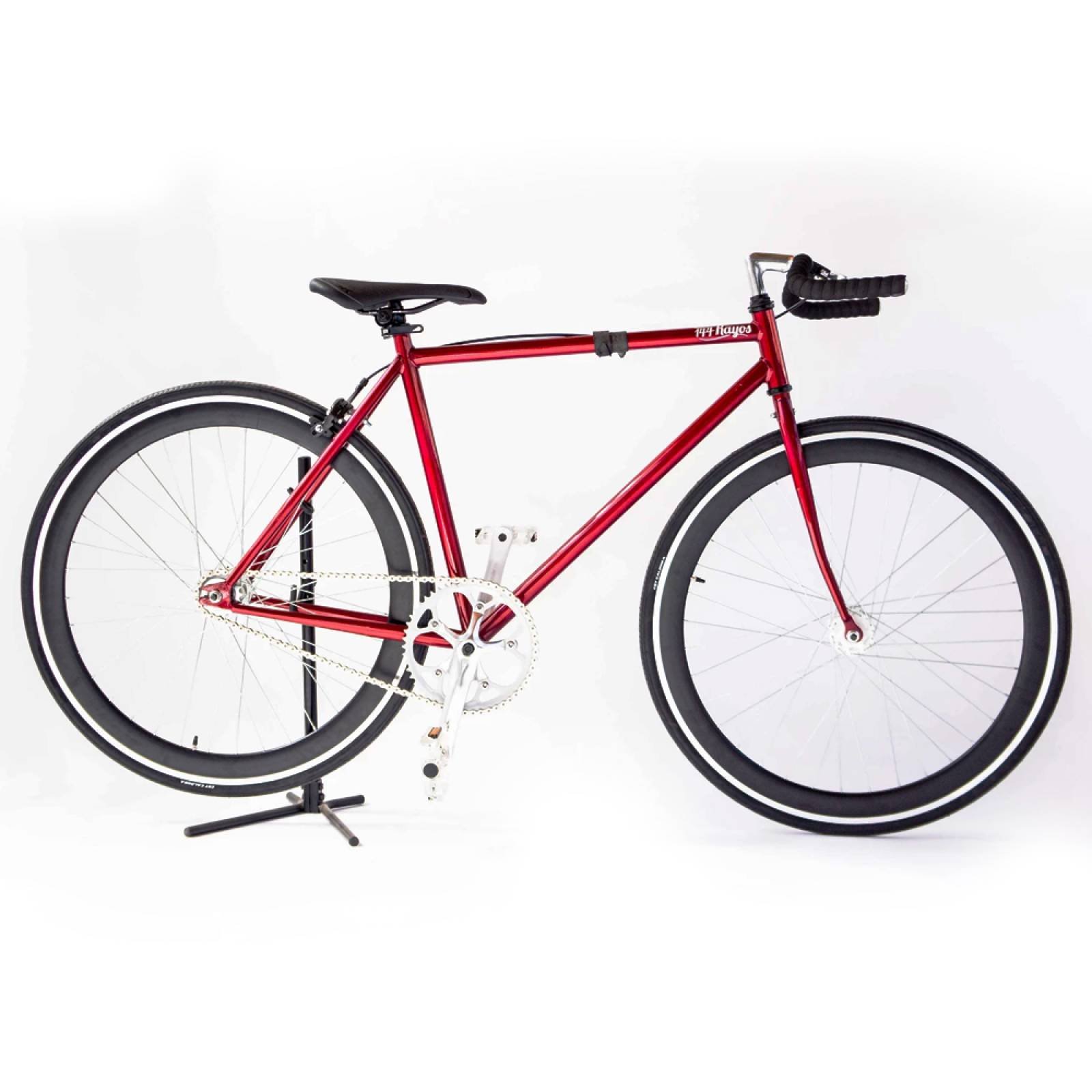 Bici 700 Acero Red-Black Manubrio Recto 144 Rayos Bikes