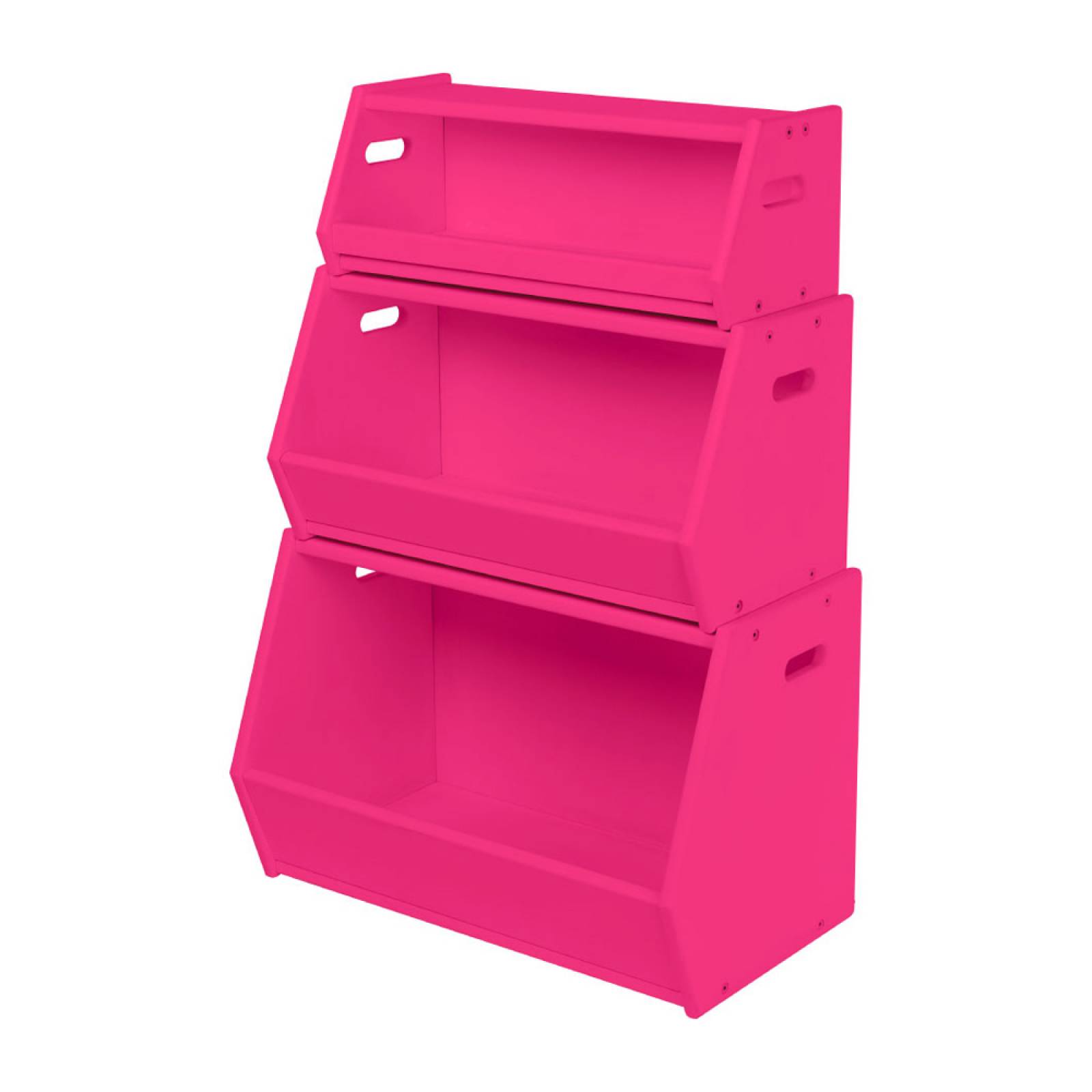 Juguetero Modulares Diseño Infantil Madera Rosa Duduk