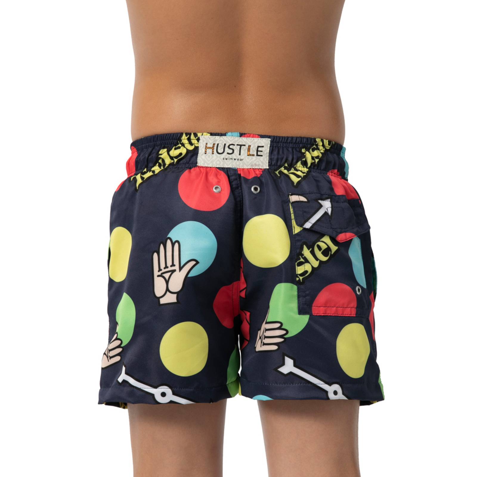 Traje De Baño  Niño Twister Repelente Único Azul Talla L Hustle Swimwear