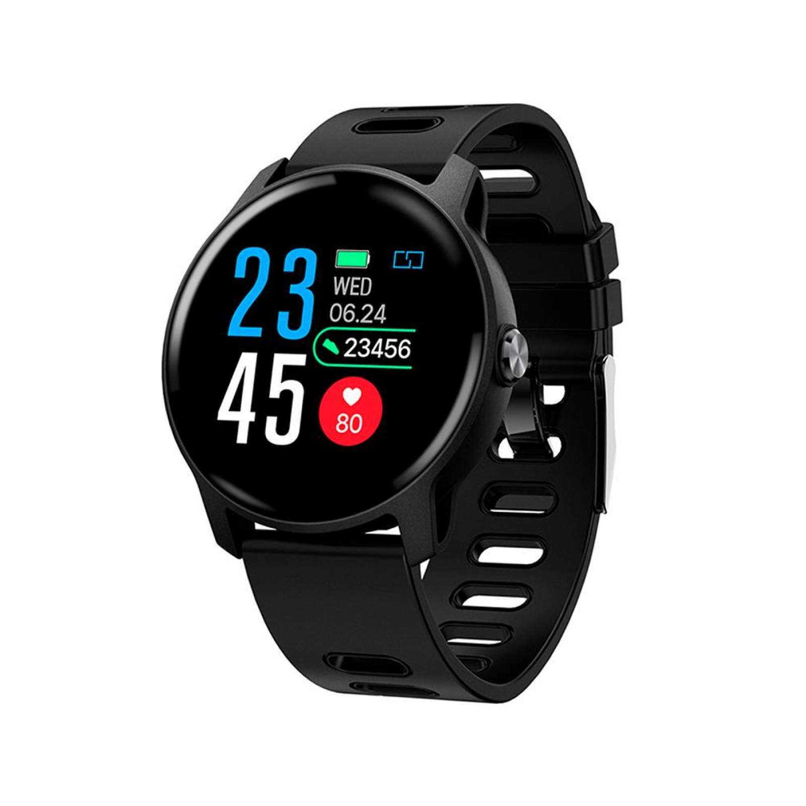 Reloj Deportivo 1,3Plg IOS Android Redes Sociales S+WATCH II Negro