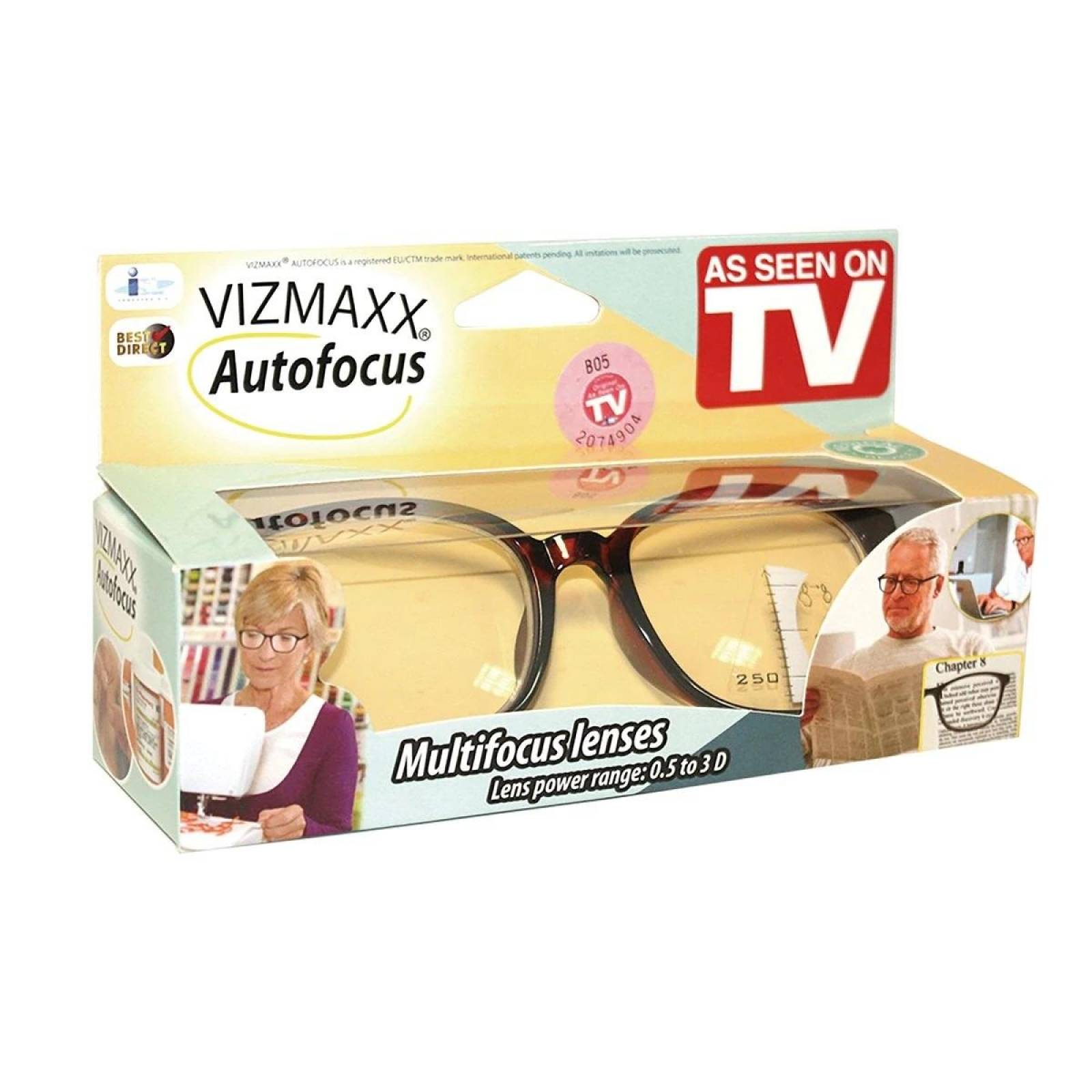 Lentes De Lectura Vizmaxx Autofocus Multienfoque Multiusos Café Unitalla