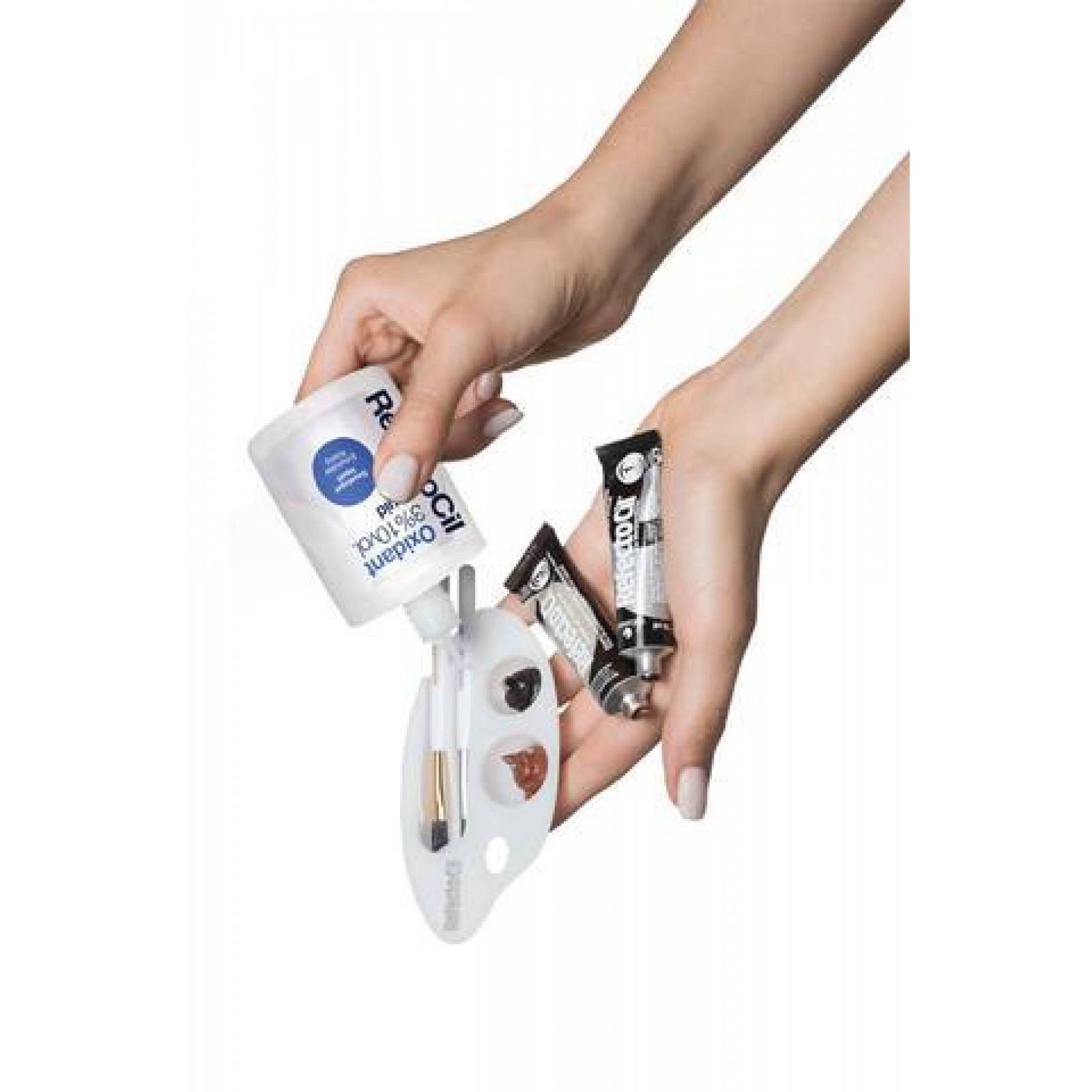 Kit Oxido Liquido Revelador Y Tinte Para Pestañas Café #3 