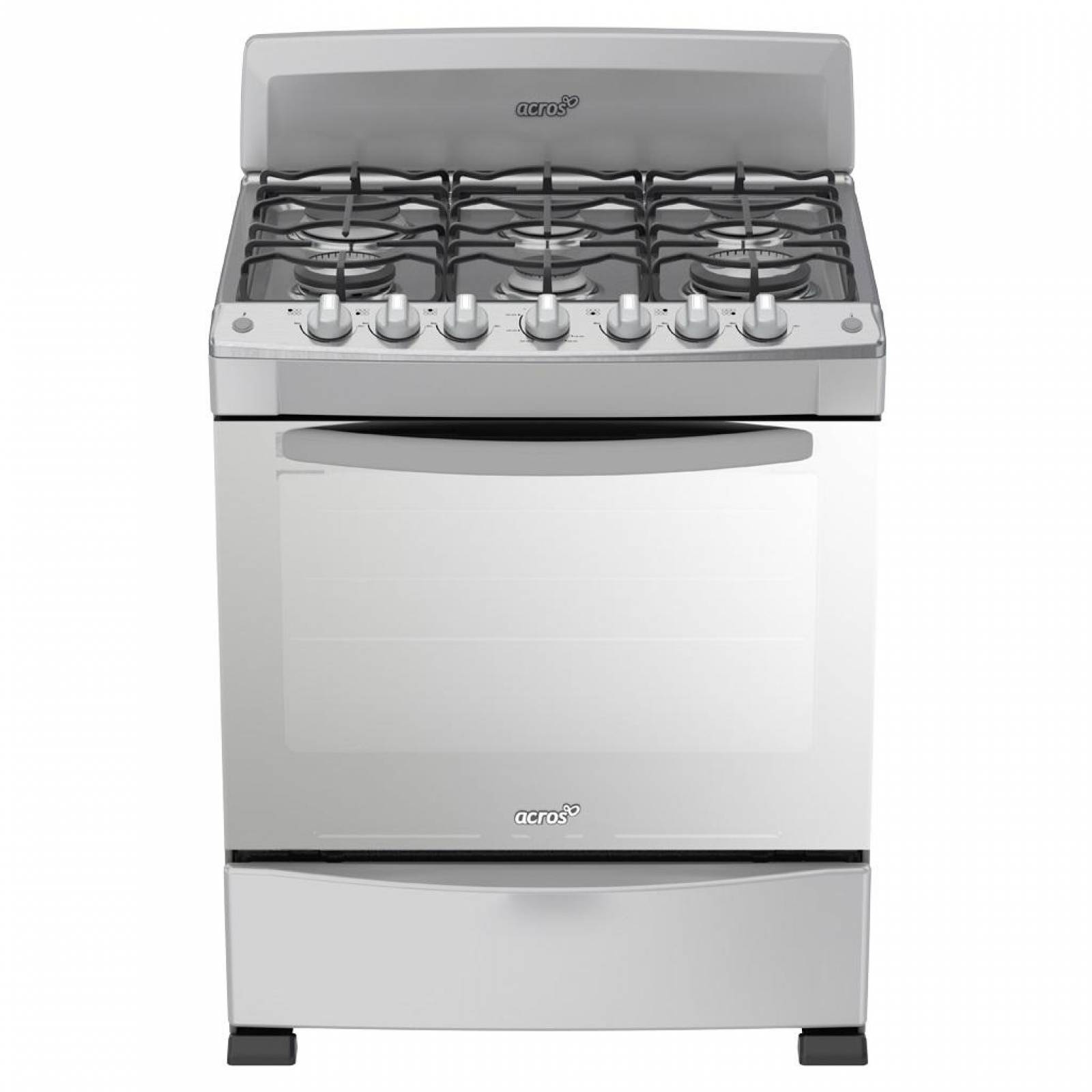 Estufa Mod. Af-5572D 30" Silver Enc. Elect. Cub. Acero, Parrillas De Hierro 