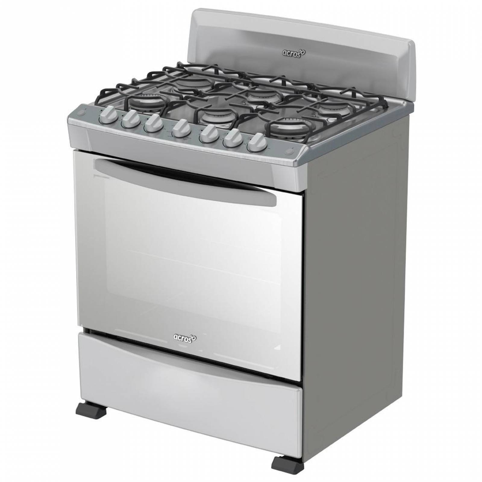 Estufa Mod. Af-5572D 30" Silver Enc. Elect. Cub. Acero, Parrillas De Hierro 