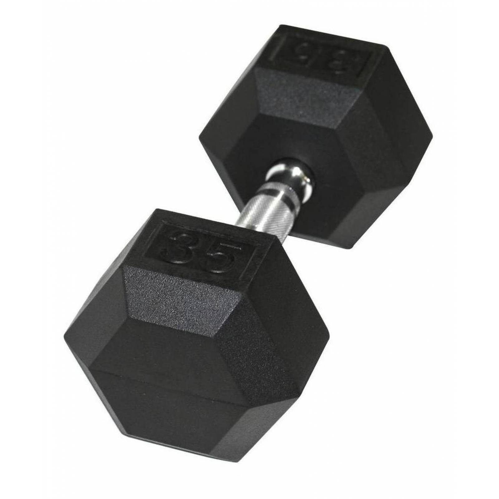Mancuerna Hexagonal Para Uso Rudo De Acero 35 Libras Negro 