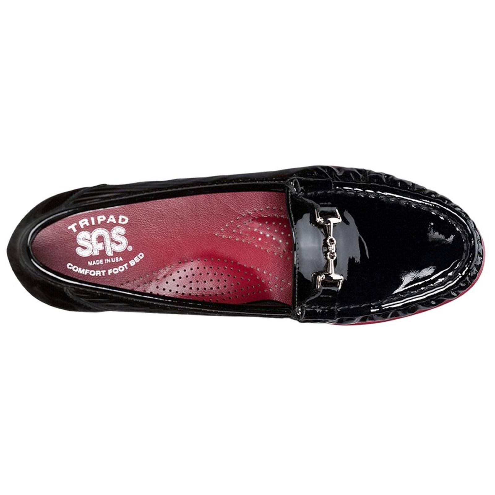 SAS Zapatos Elegantes Tipo Charol Doble Ancho Dama Metro  