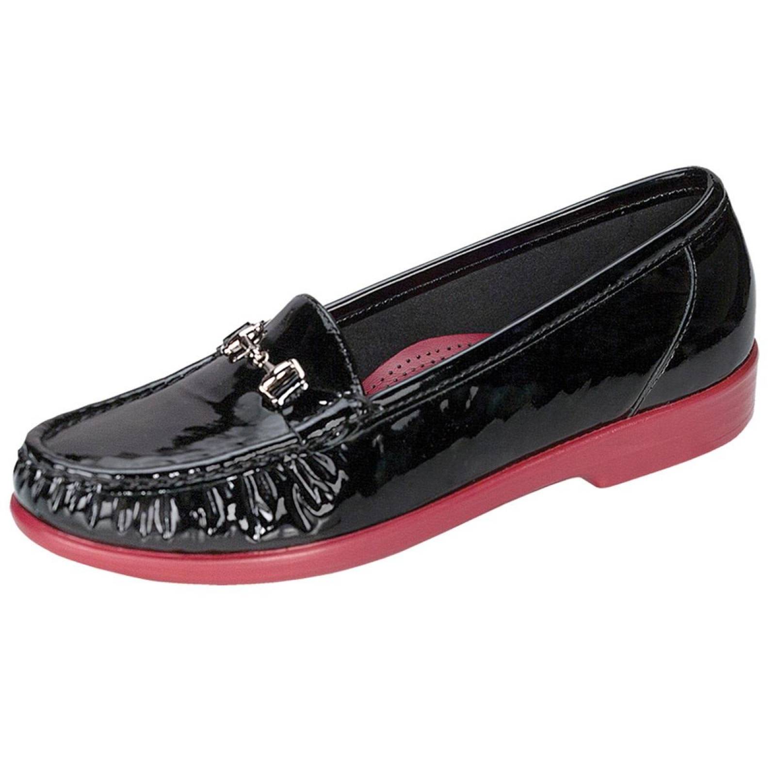 SAS Zapatos Elegantes Tipo Charol Ancho Amplio Dama Metro  