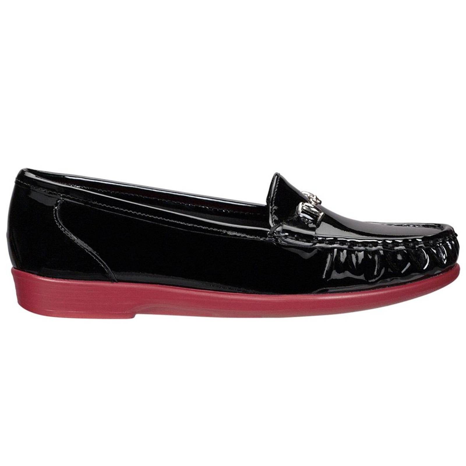 SAS Zapatos Elegantes Tipo Charol Ancho Amplio Dama Metro  