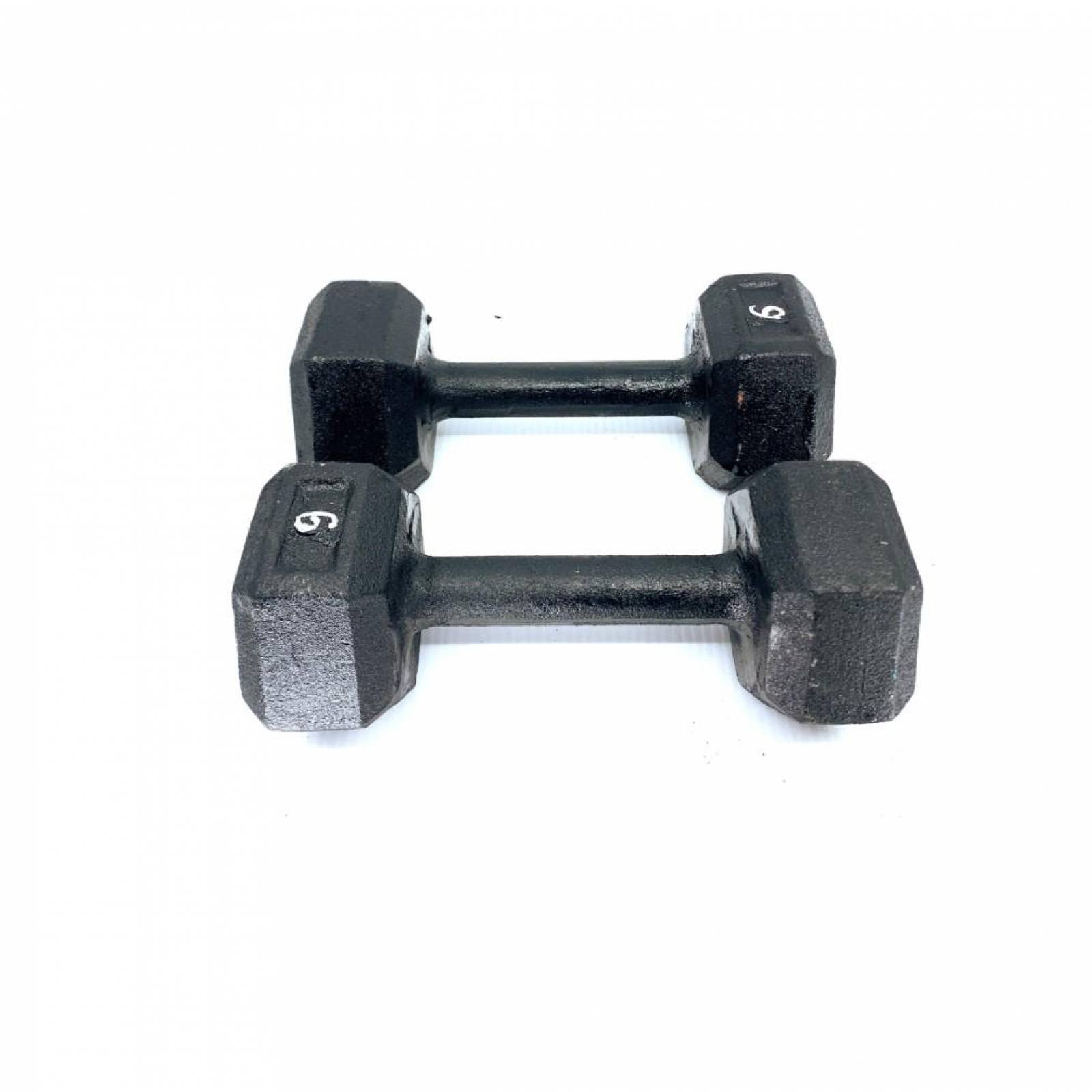 Par de Mancuernas Hexagonales Acero 6 kilos C/U 