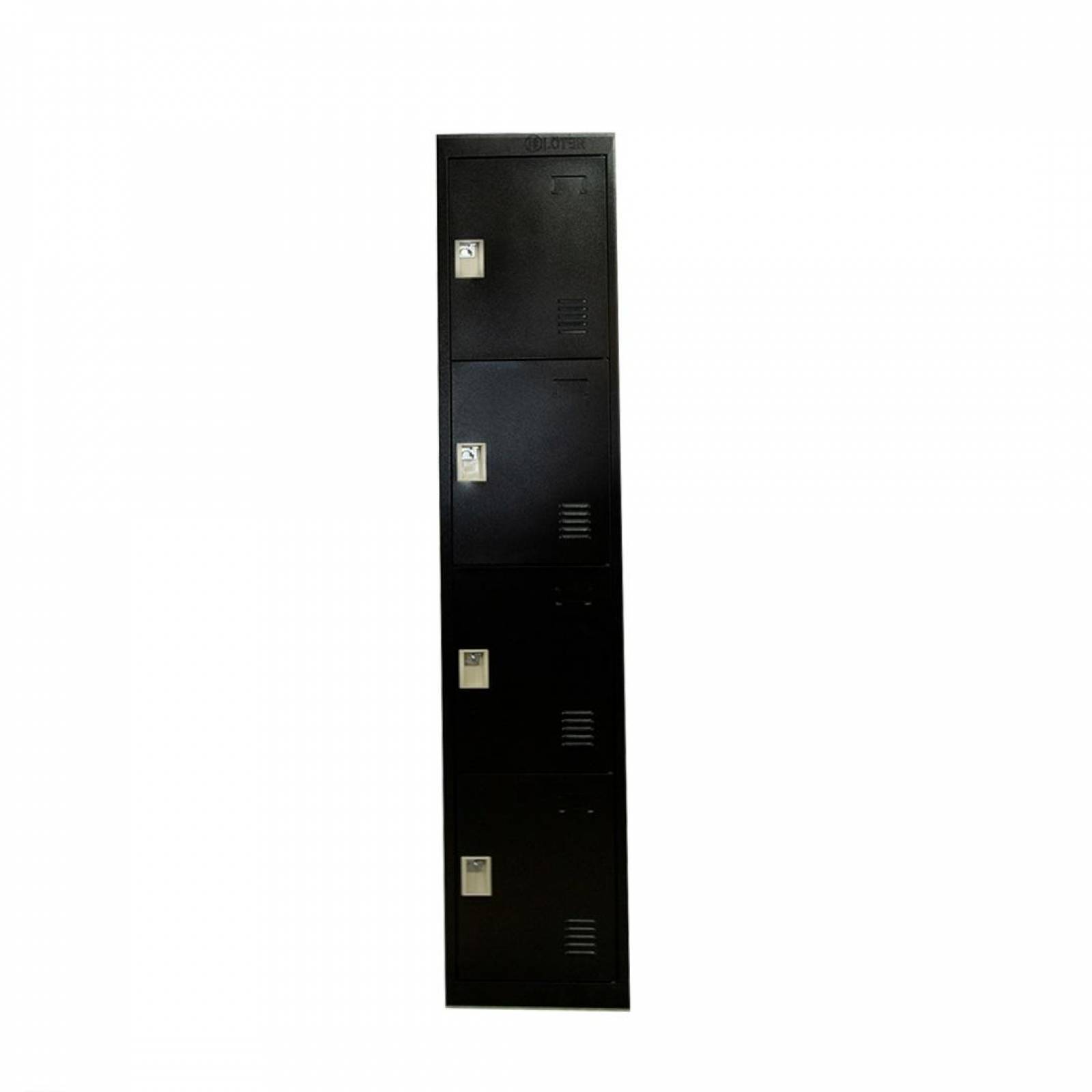 Locker Oficina Cuatro Puertas Cerradura para Candado Negro