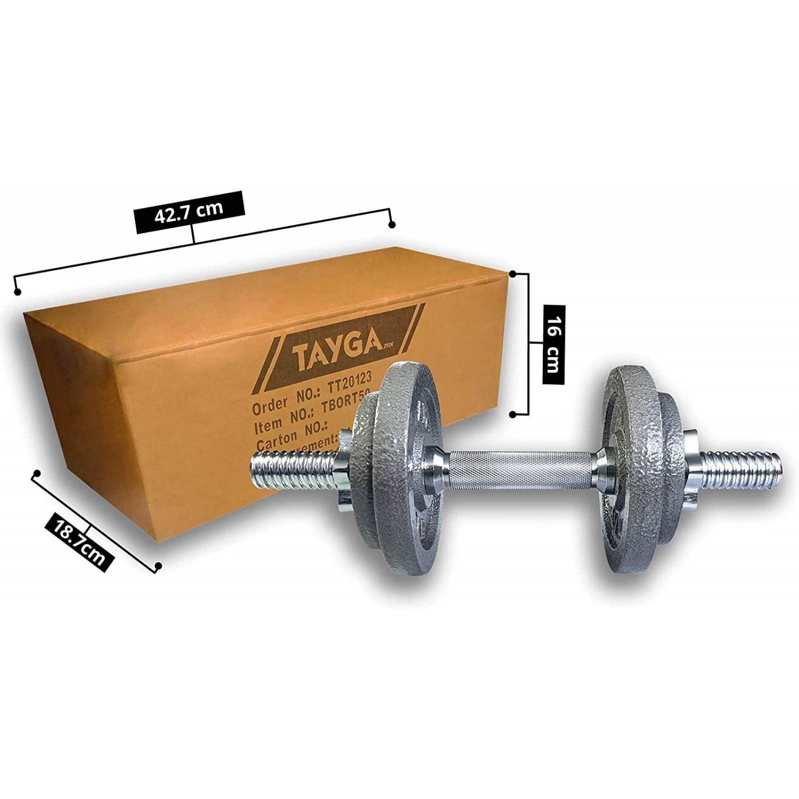 Set/Par de Mancuernas Ajustables con 50 lbs de Peso 