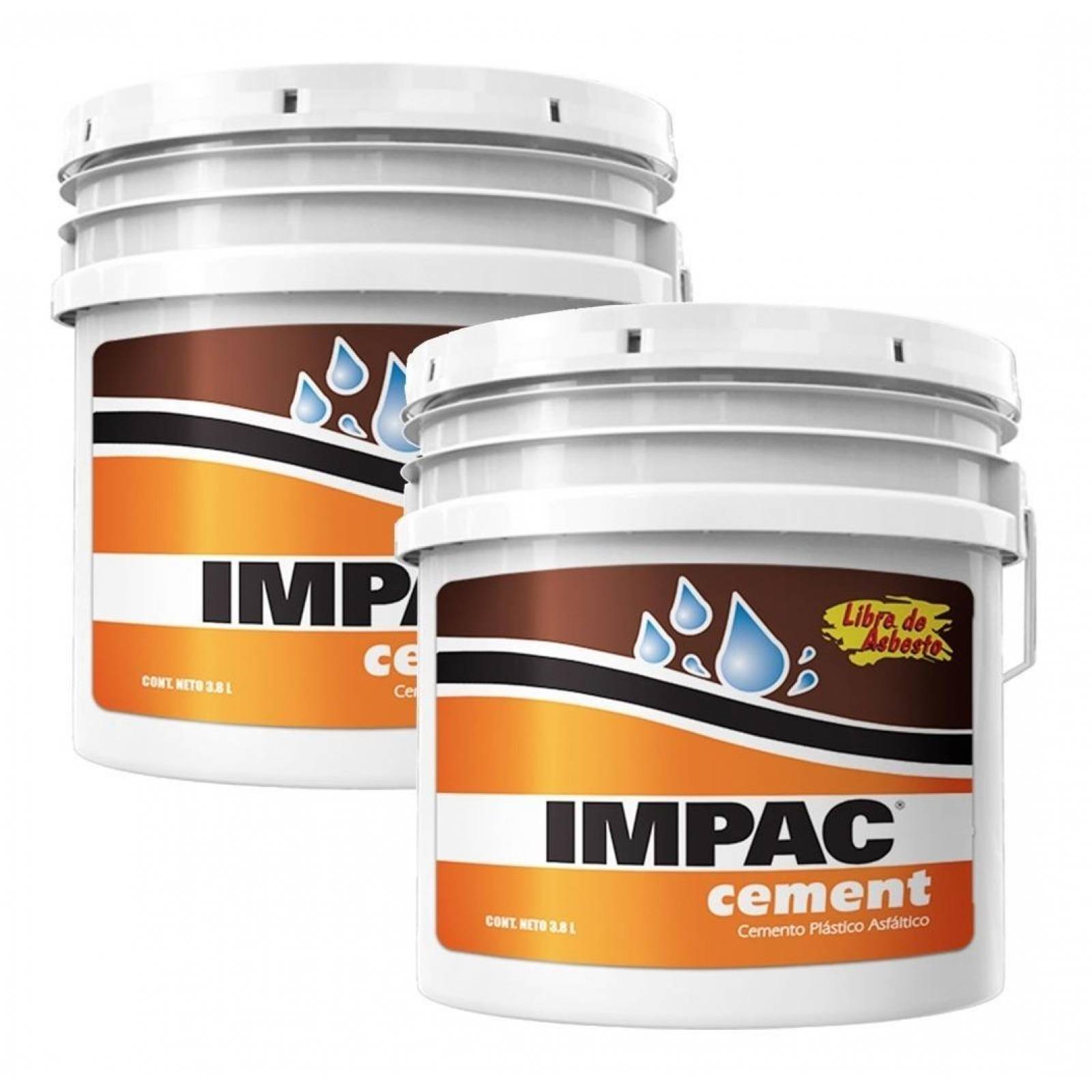 IMPAC Cement 3.9 Lts Cemento Plastico Asfaltico 2 Pack 
