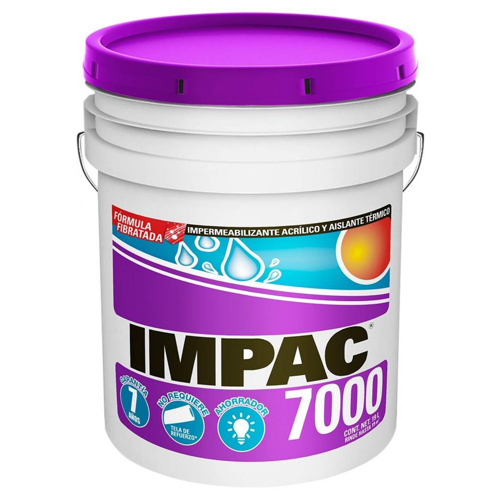 IMPAC 7000 Fibratado Blanco Impermeabilizante 19l/1cubeta 