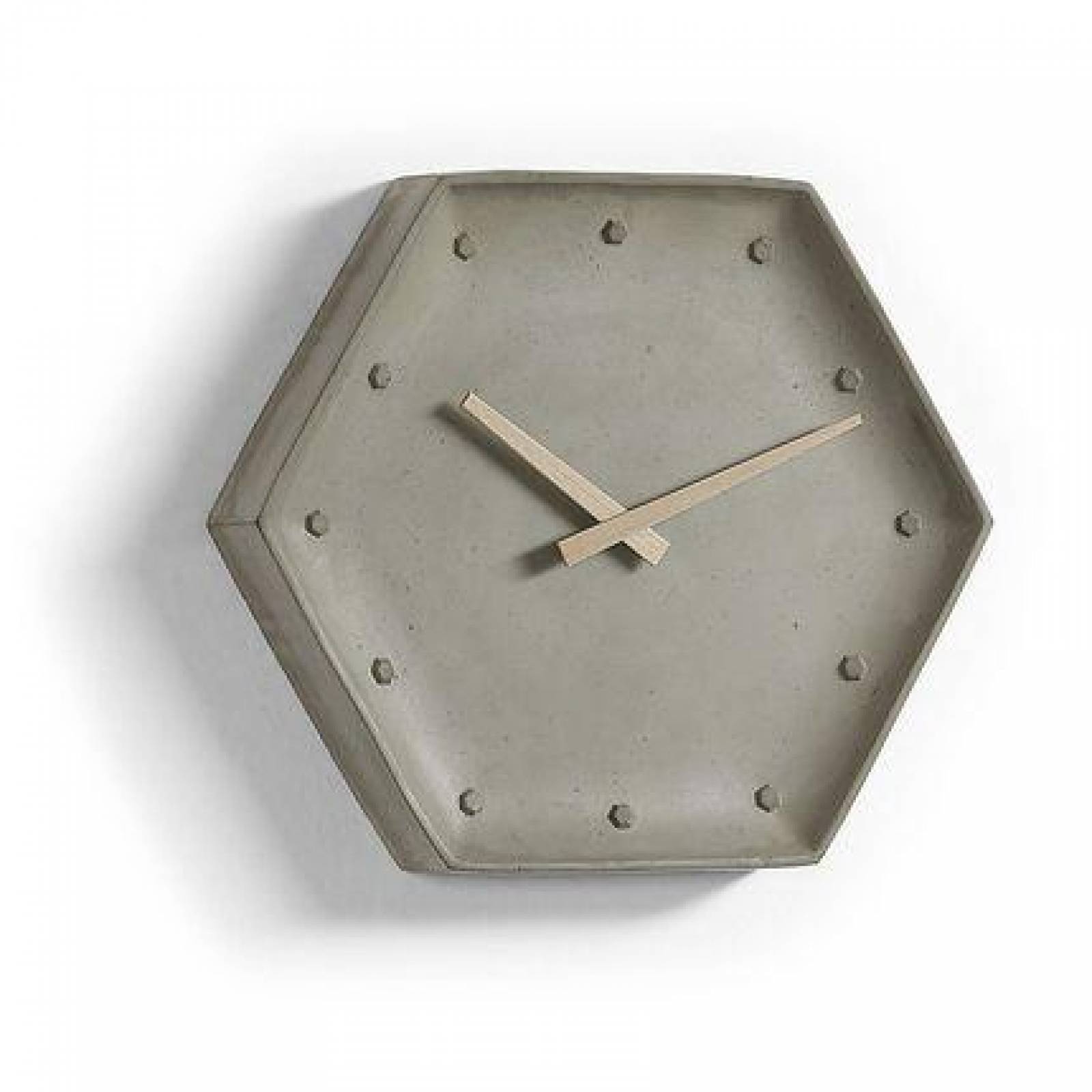 Reloj De Pared Cemento Warton Idelika