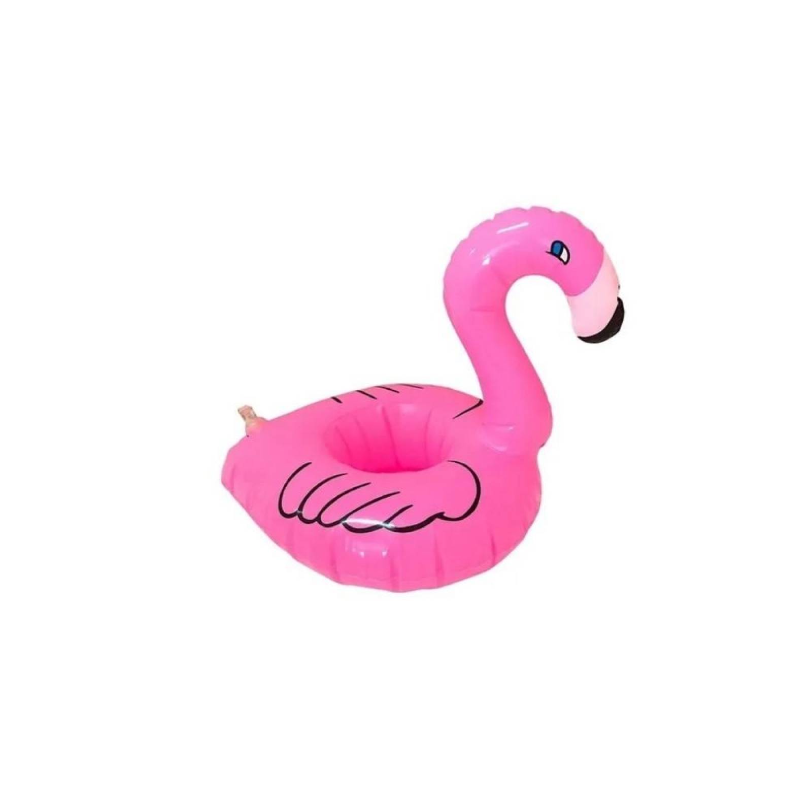 Pack De 12 Portavasos Inflables Con Forma De Flamenco | Flotadores Para Bebidas En Piscina Y Playa | PVC Resistente – Fáciles De Inflar Y Guardar