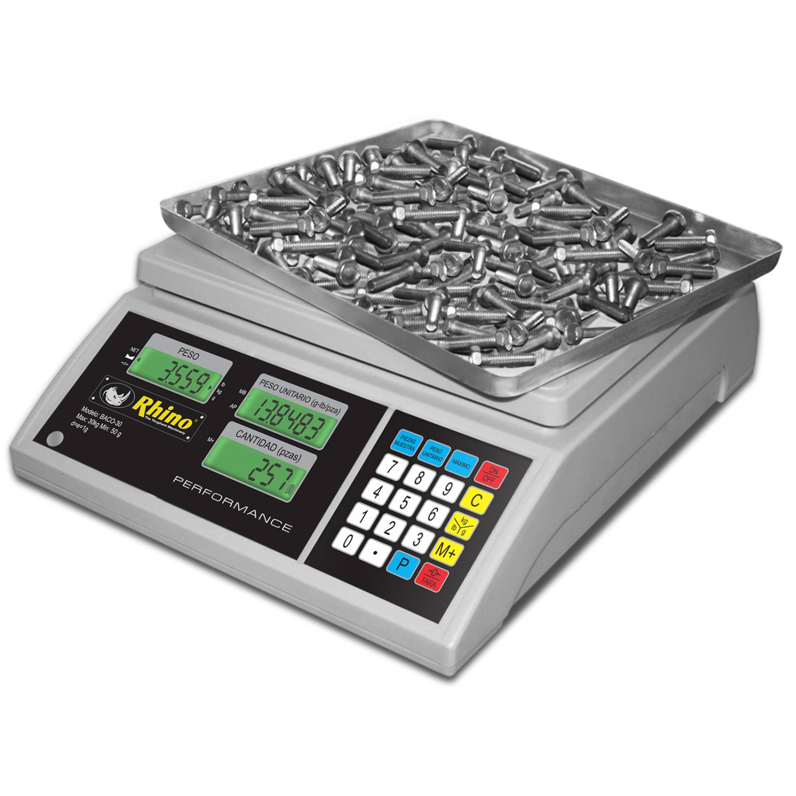 Báscula Electrónica Contadora BACO-30 Rhino 