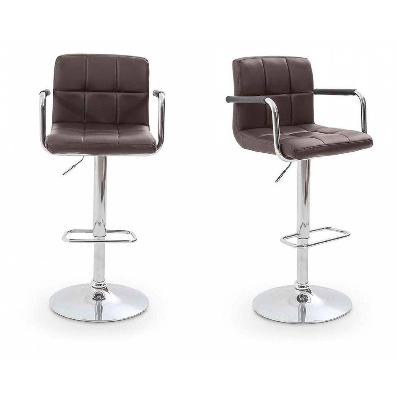 Set 2 Bancos Para Barra/desayunador Hidraulico B18-wy-451u Café