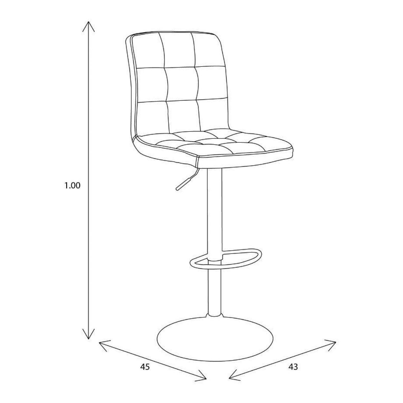 Set 2 Bancos Para Barra/desayunador Hidraulico B18-wy-451u Café