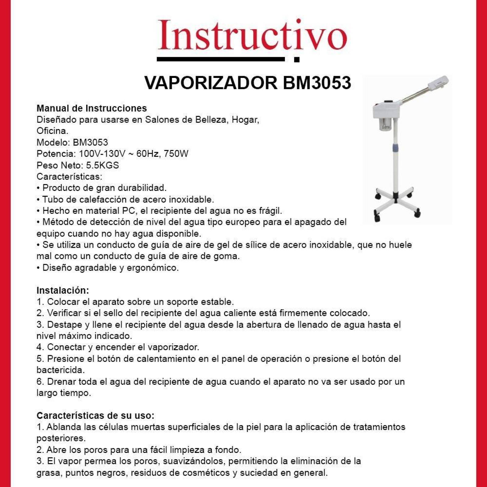 Vaporizador Facial Ozono Estética, Estilista, Barbería Negro 