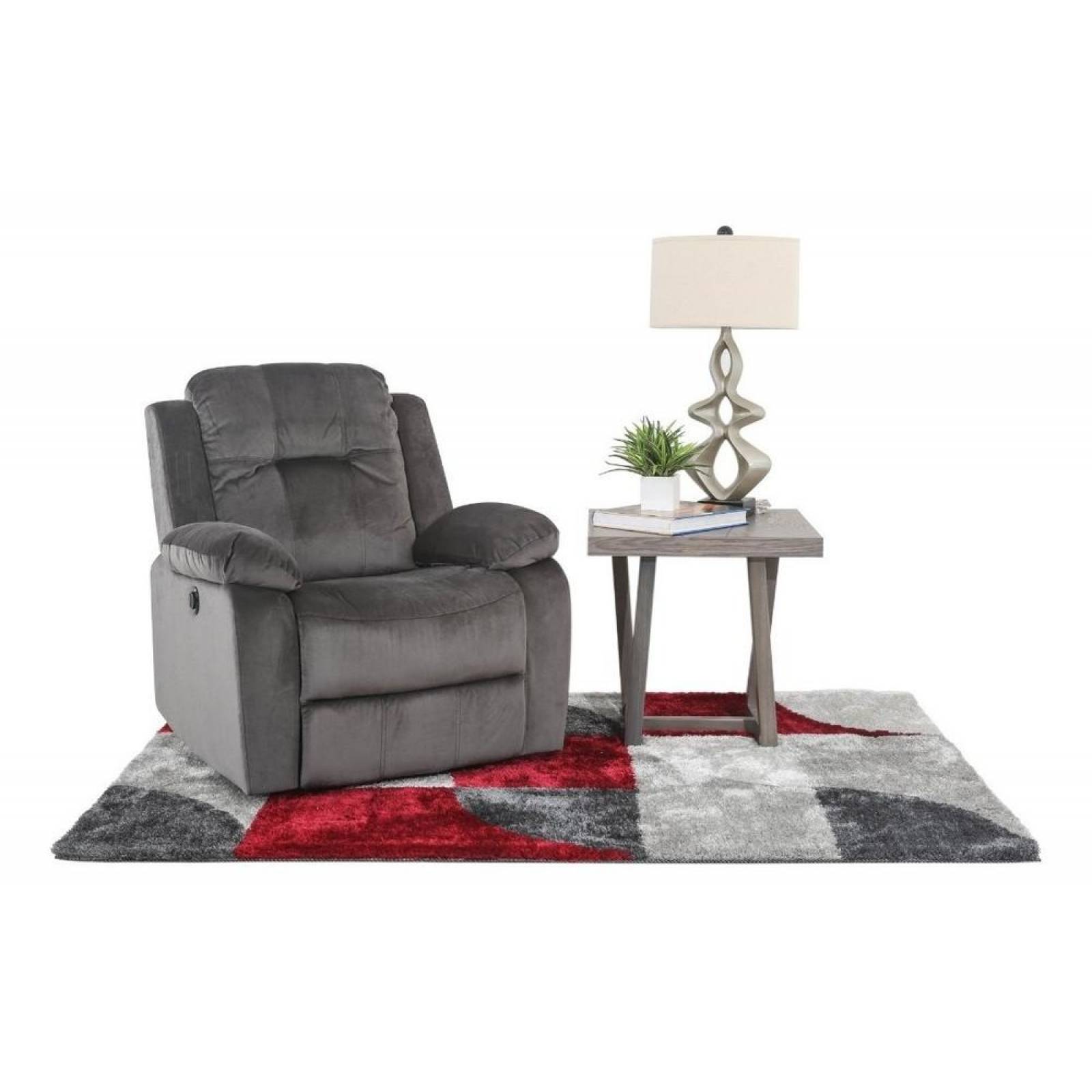 Sillon Reclinable Reposet Electrico Cloe Cosmo Microfibra Gris claro