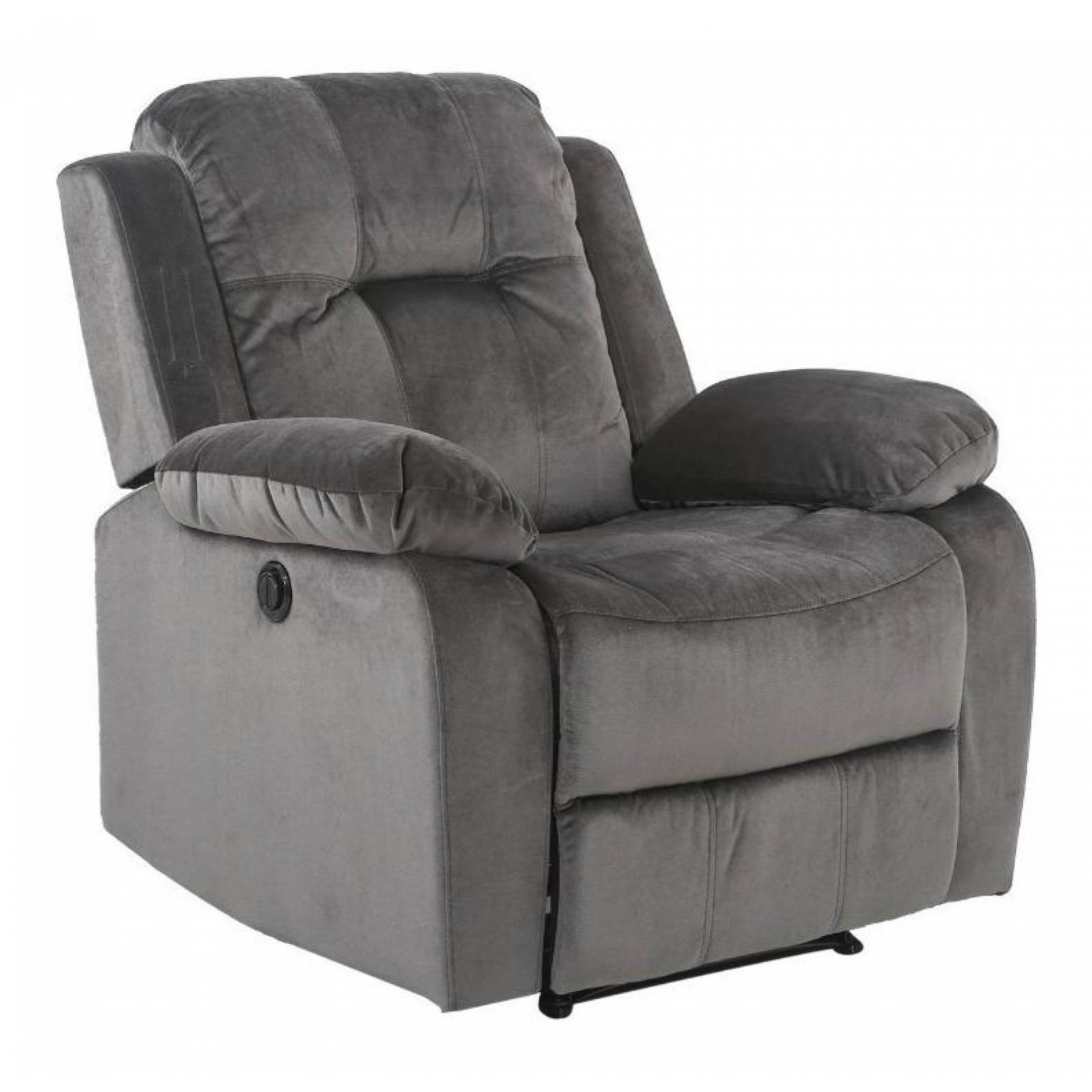 Sillon Reclinable Reposet Electrico Cloe Cosmo Microfibra Gris claro