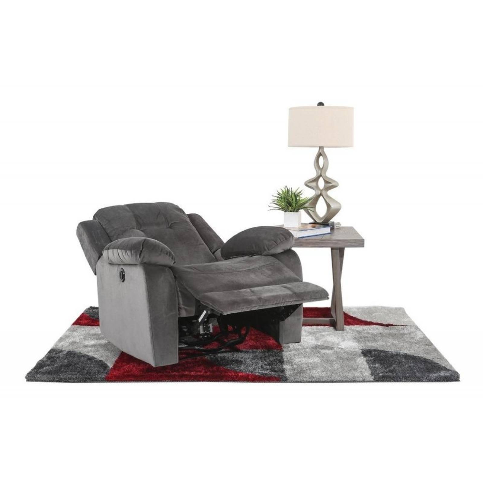 Sillon Reclinable Reposet Electrico Cloe Cosmo Microfibra Gris claro