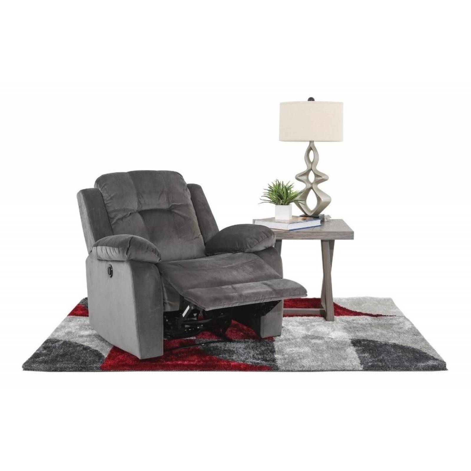 Sillon Reclinable Reposet Electrico Cloe Cosmo Microfibra Gris claro