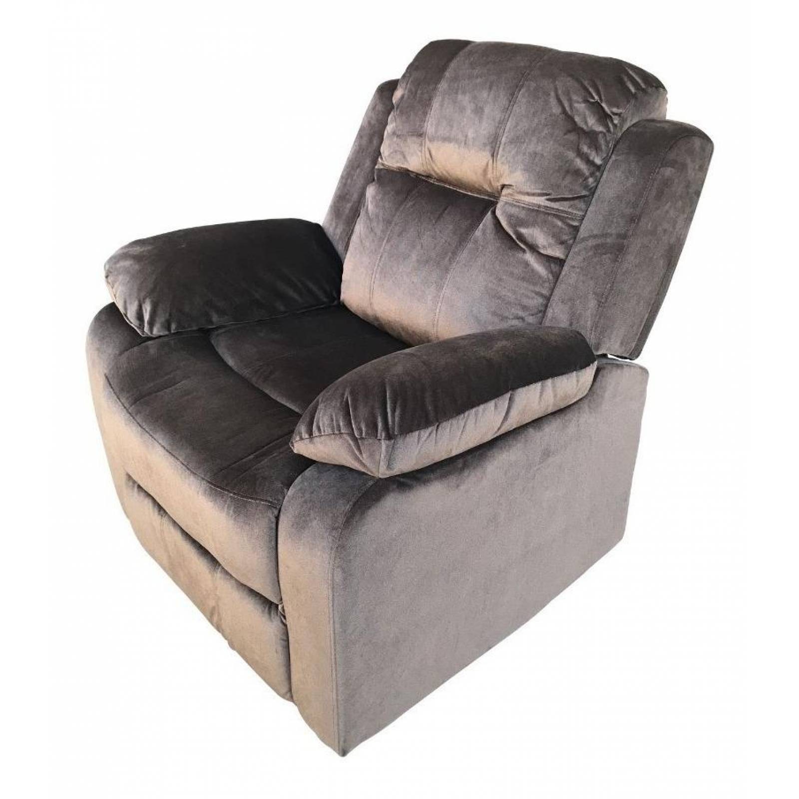sillón reclinable cloe eléctrico de tela color gris