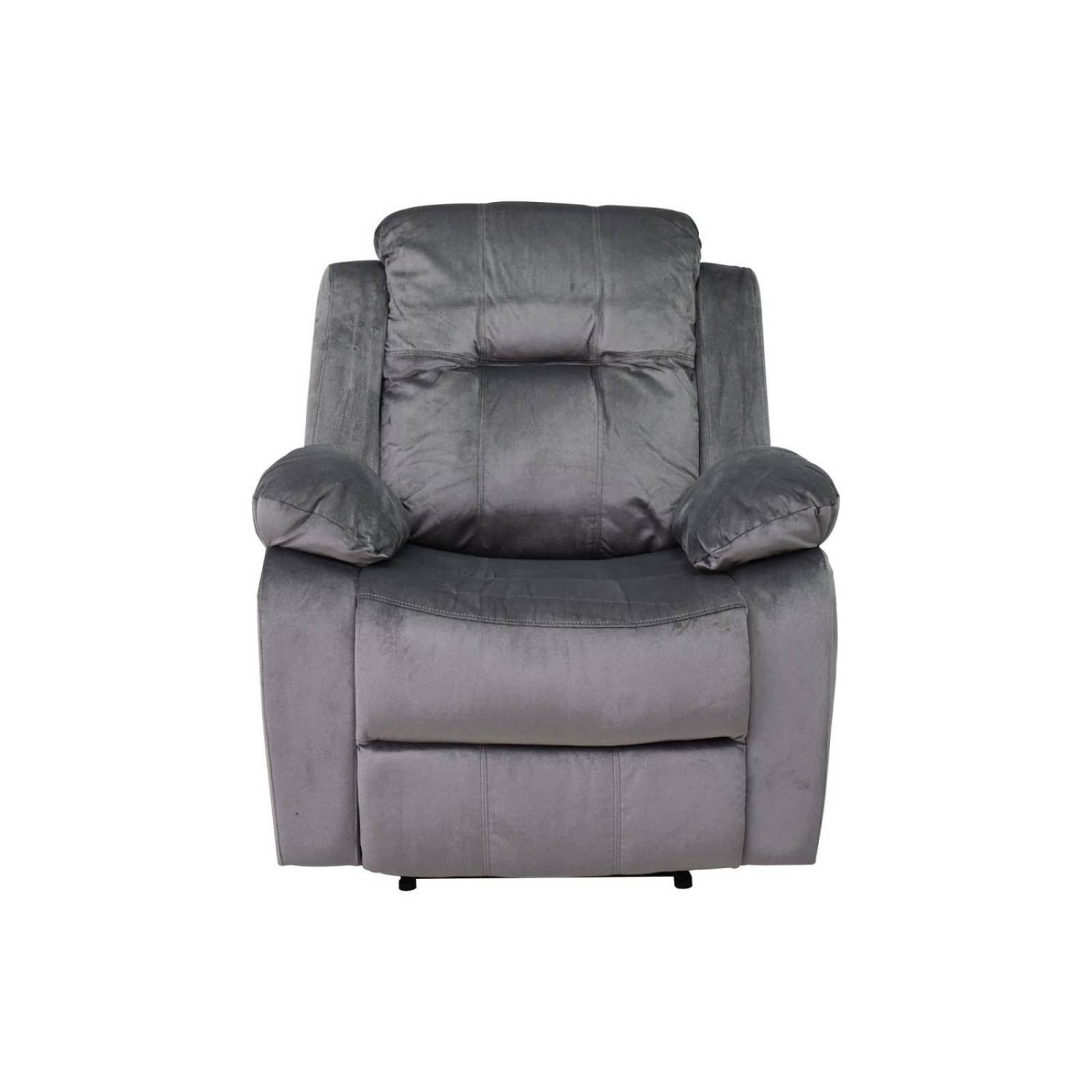 Sillon Reclinable Reposet Electrico Cloe Cosmo Gris Strom Microfibra