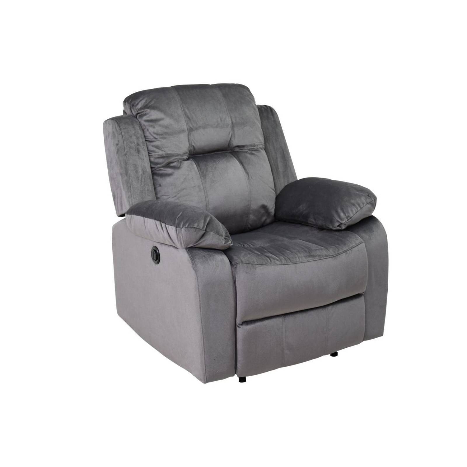 Sillon Reclinable Reposet Electrico Cloe Cosmo Gris Strom Microfibra