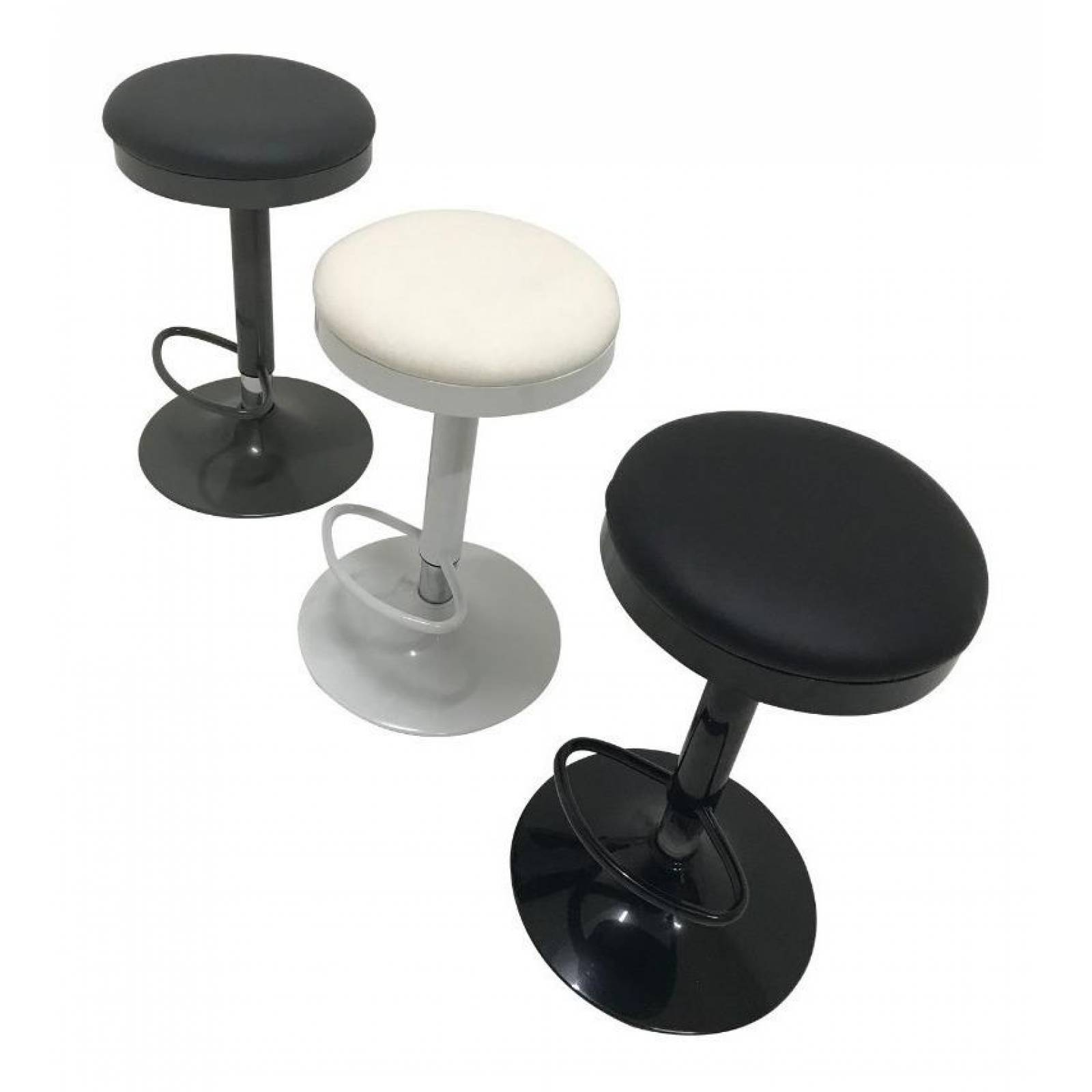 Set 4 Bancos Barra Desayunador Giratorio Bijou Stool Blanco