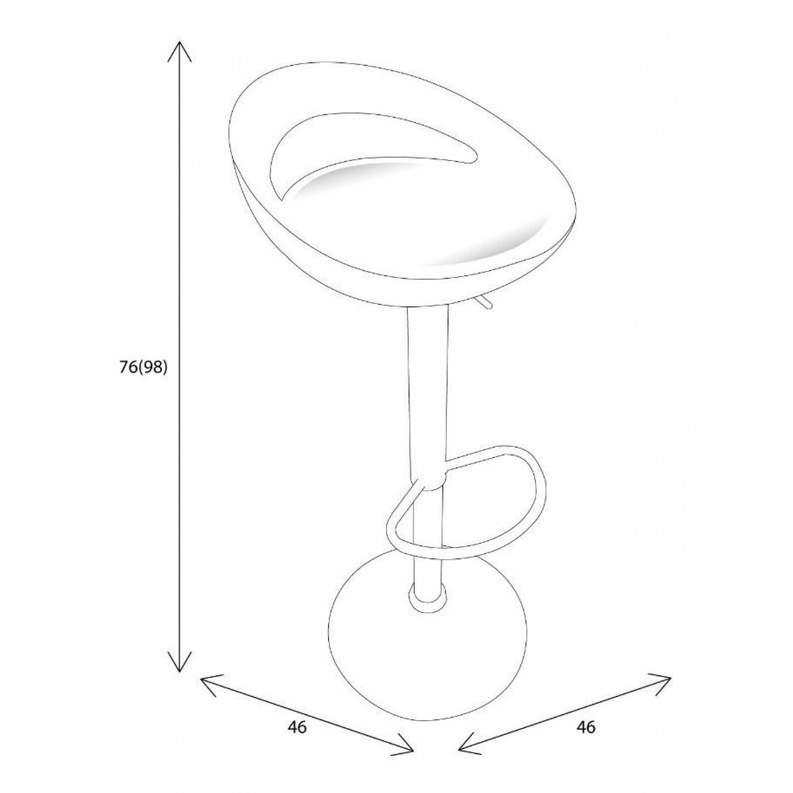 Set 4 Bancos Barra Desayunador Hidraulico Whiskey 