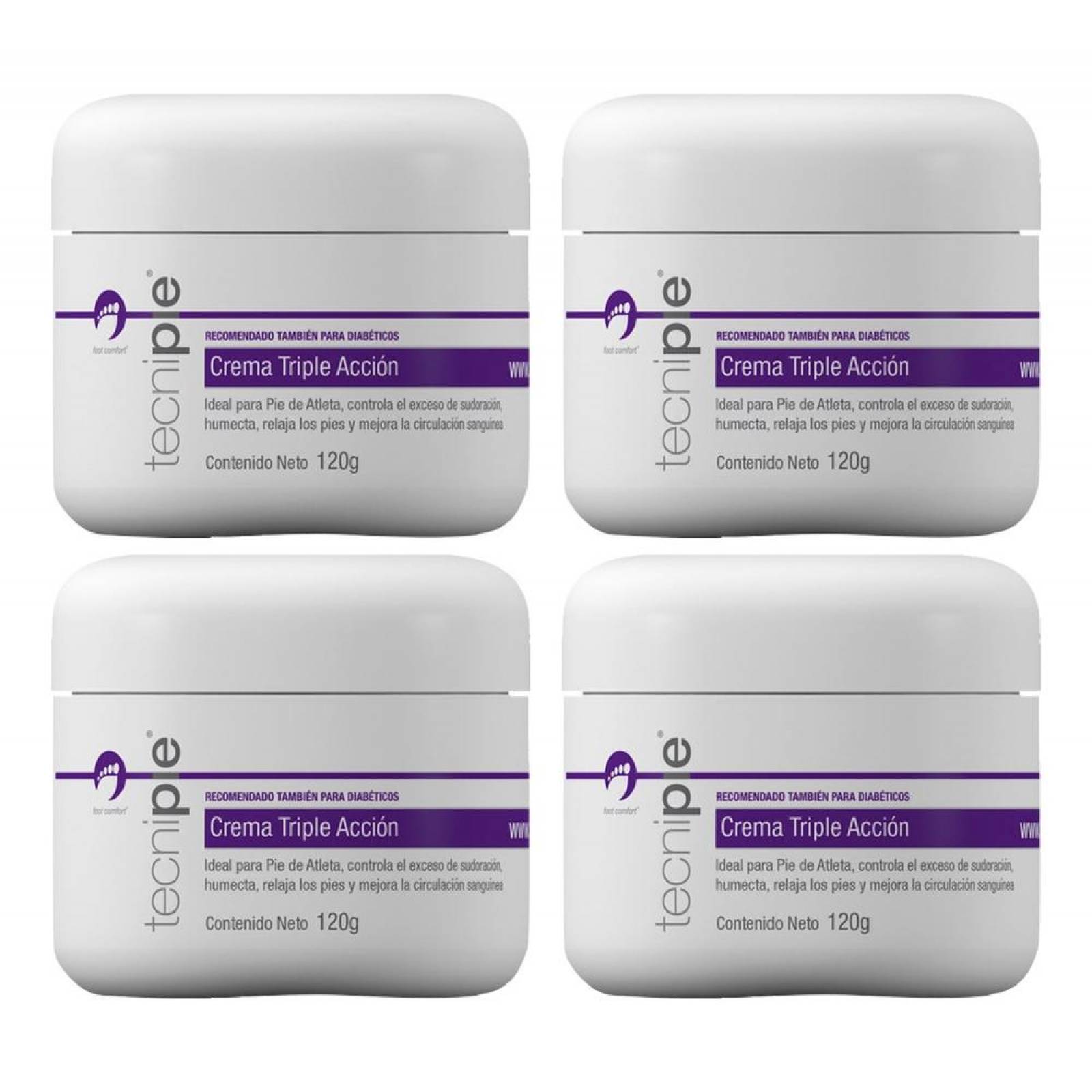 Kit 4 Crema Triple Acción Alivia Pies Antisudor 