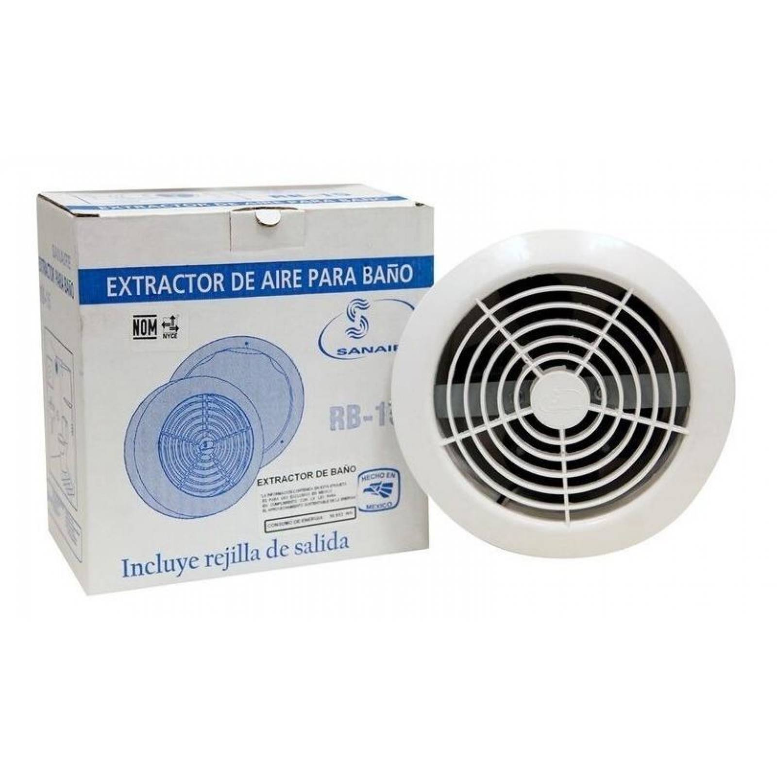 Extractor De Aire Para Techo Baño Cocina Rb15 Sanaire