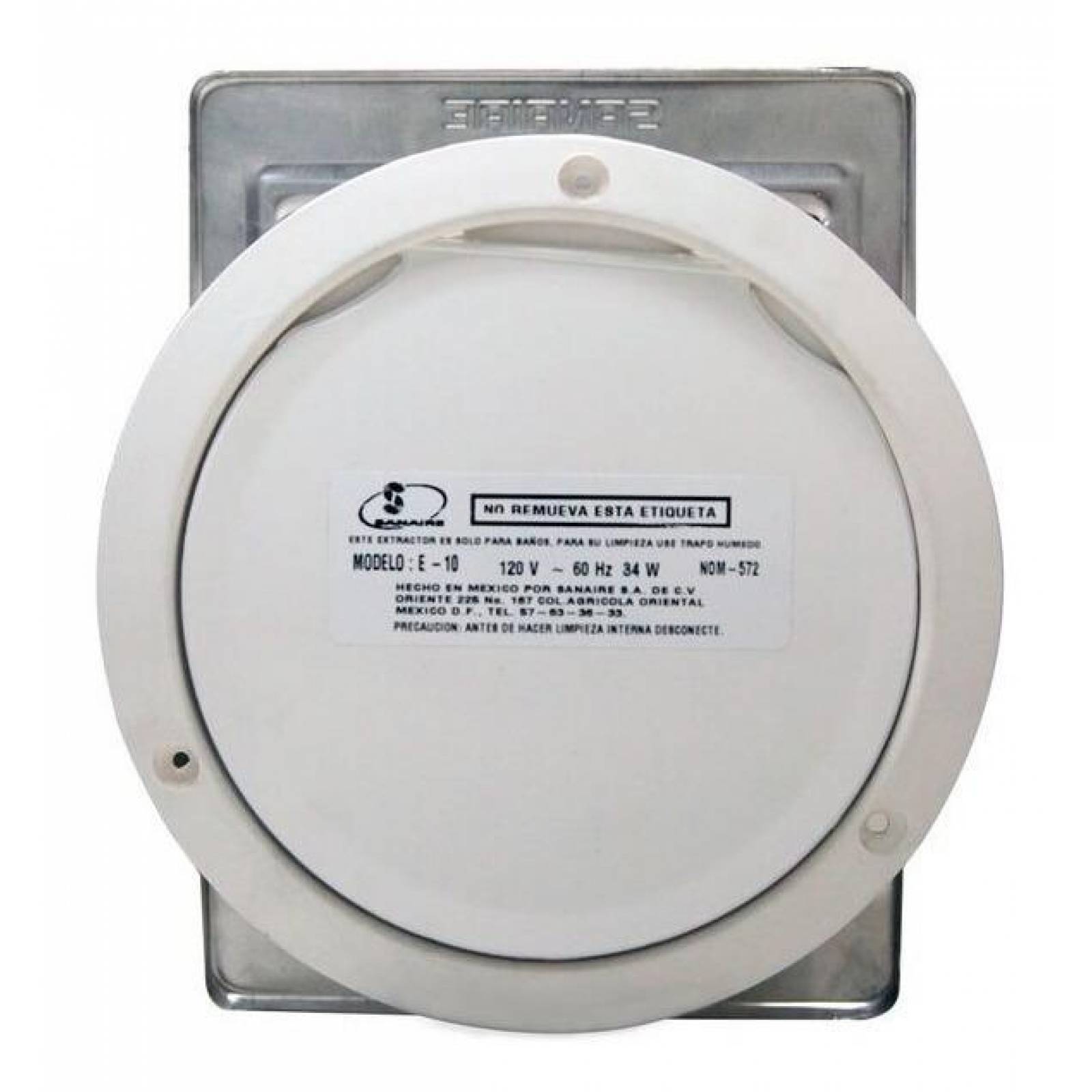 Extractor De Aire Para Techo Baño Cocina E10 Sanaire 