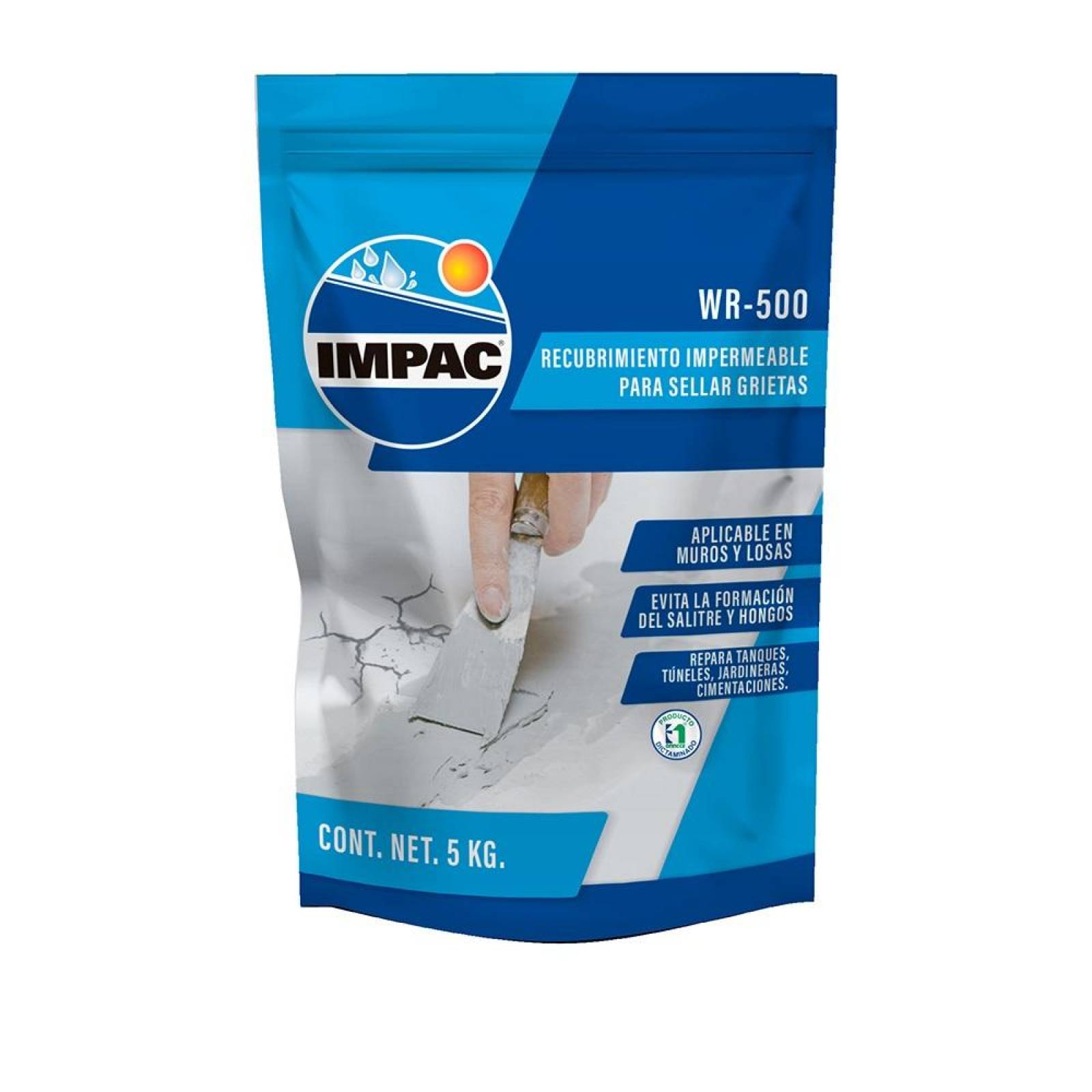 IMPAC Wr 500 Gris 5 Kg Resanador Y Sellador De Grietas 