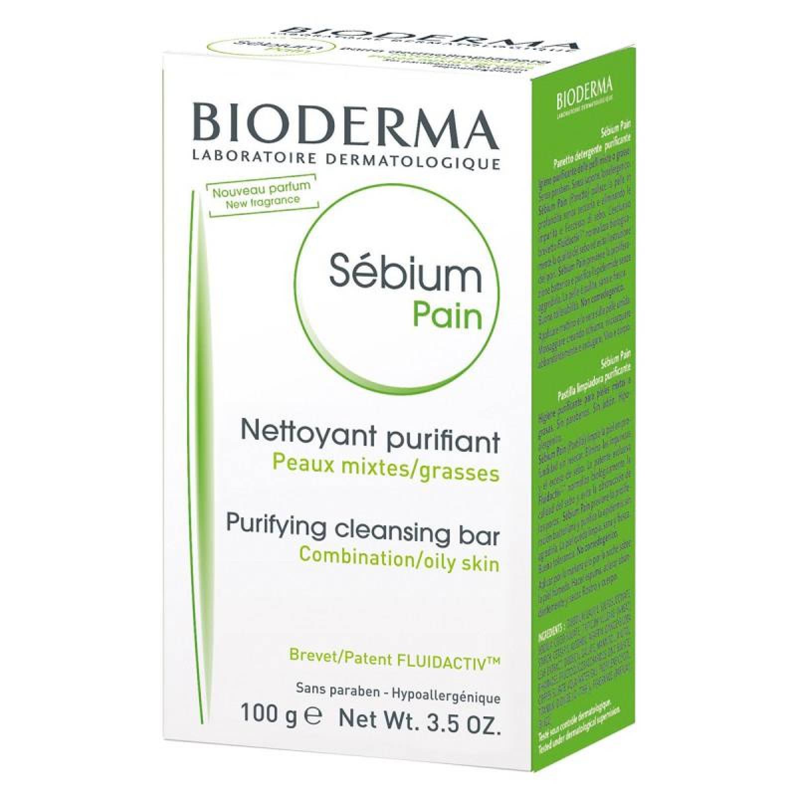 Barra Jabón Dermolimpiador Sebium Pain Bioderma 100gr 