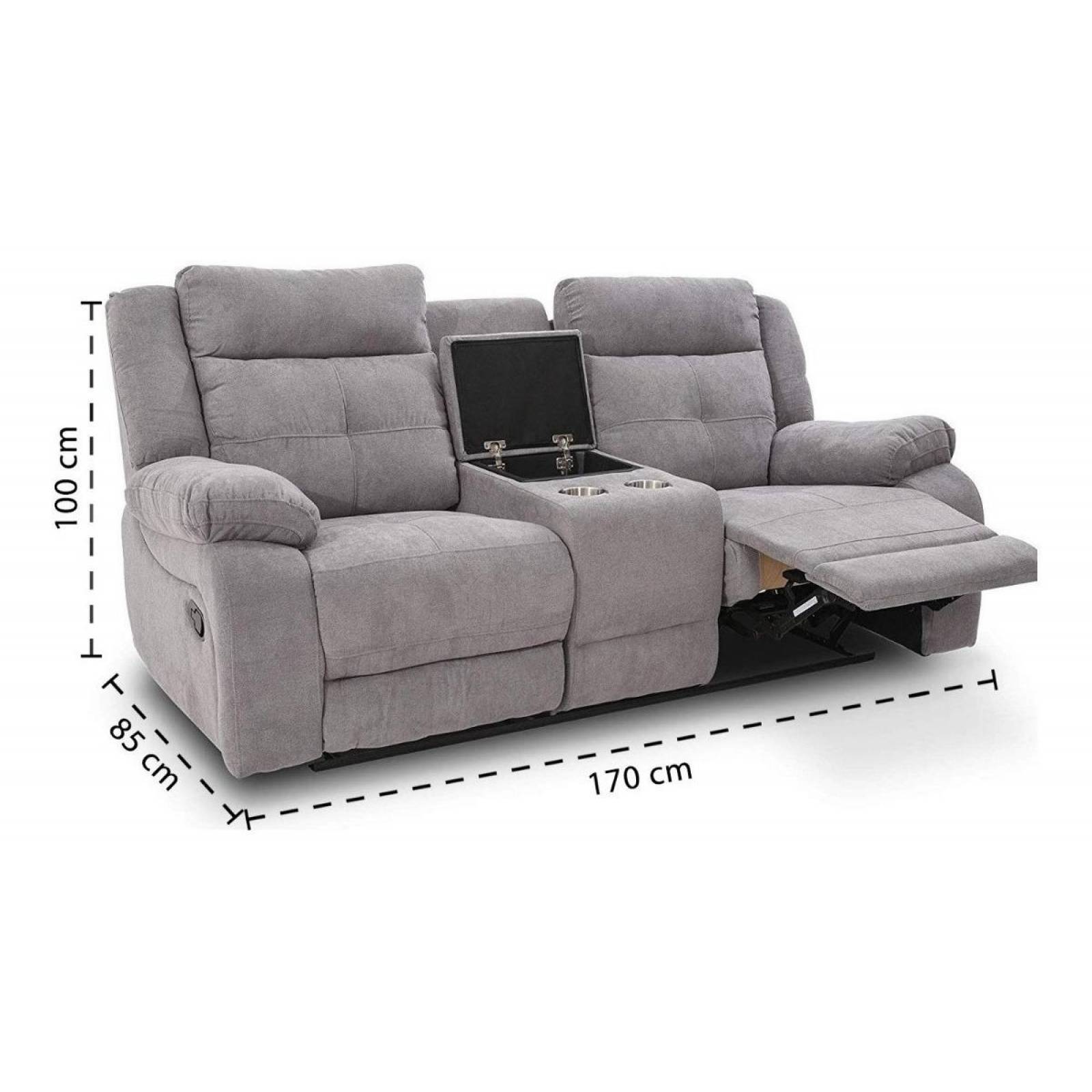 Sillón Sofá Dos Plazas Reclinable Manual Loveseat 