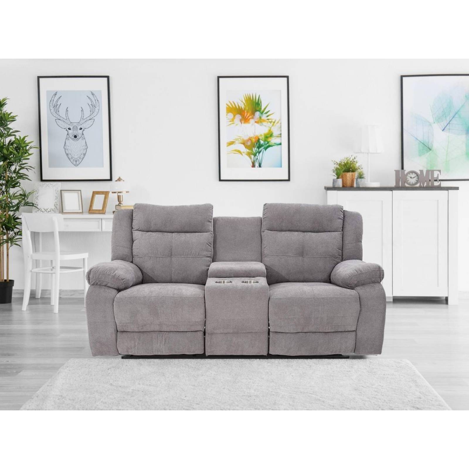 Sillón Sofá Dos Plazas Reclinable Manual Loveseat 