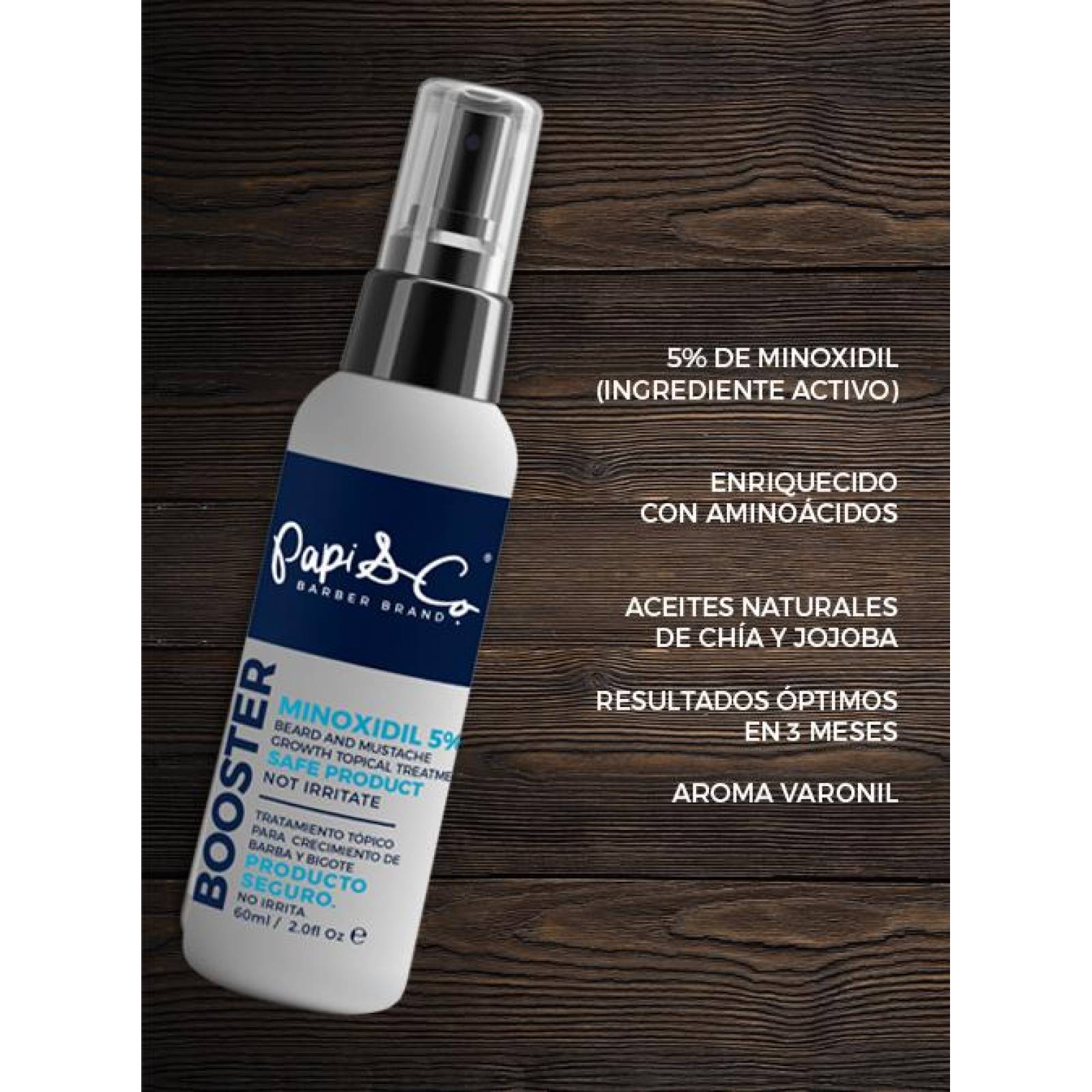 Tratamiento de Barba y Bigote Papi Beard Booster 60 ml 