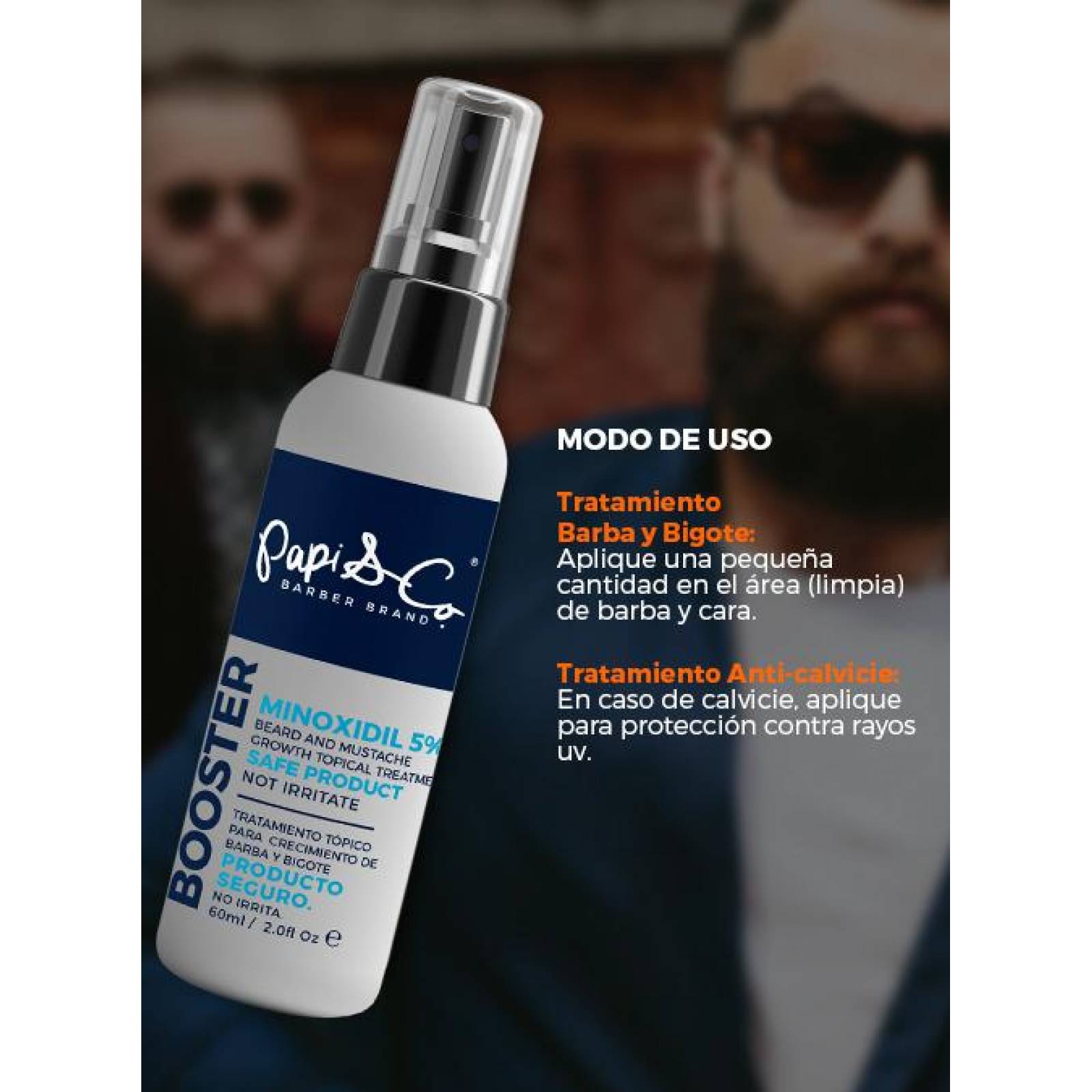 Tratamiento de Barba y Bigote Papi Beard Booster 60 ml 
