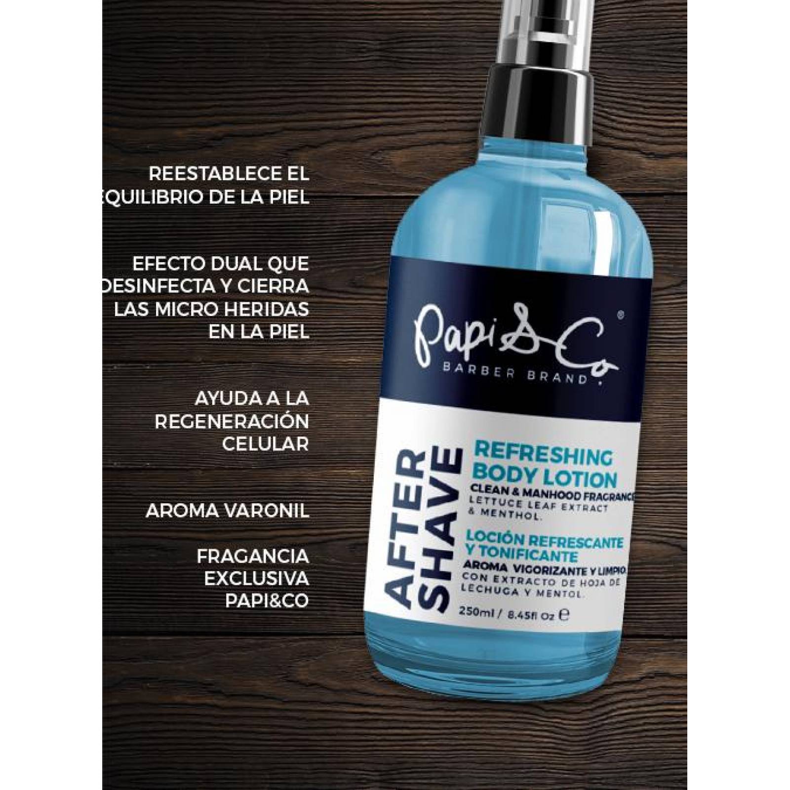 Locion Desinfectante Papi & Co After Shave 250 ml 