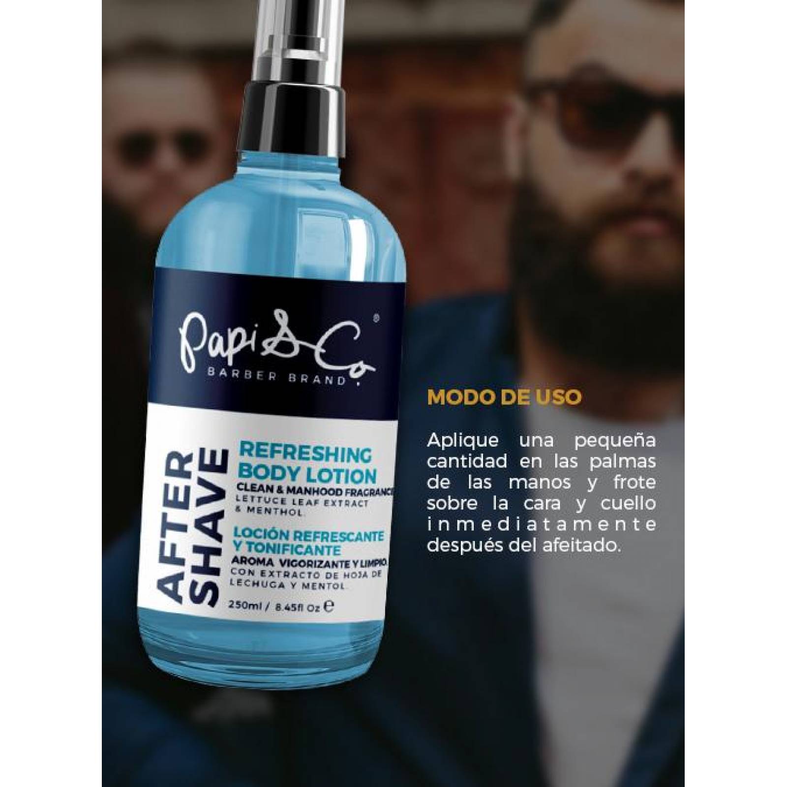 Locion Desinfectante Papi & Co After Shave 250 ml 