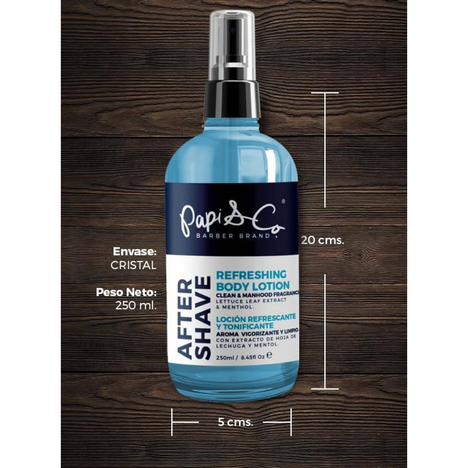 Locion Desinfectante Papi & Co After Shave 250 ml 