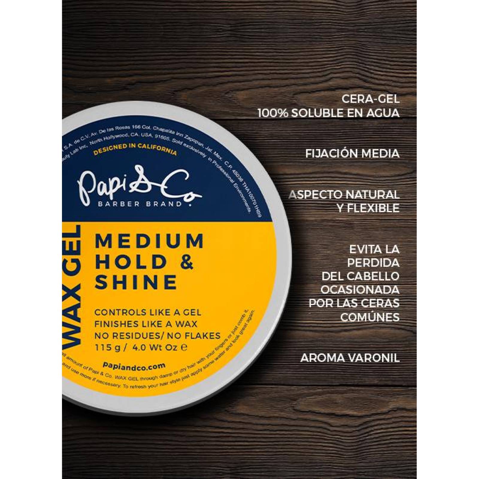 Cera-Gel de estilizado Papi & Co Wax Gel 115 g 