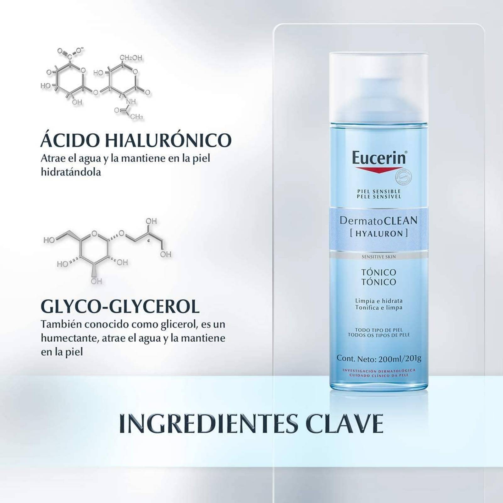 Eucerin Tónico Facial Dermatoclean 200ml