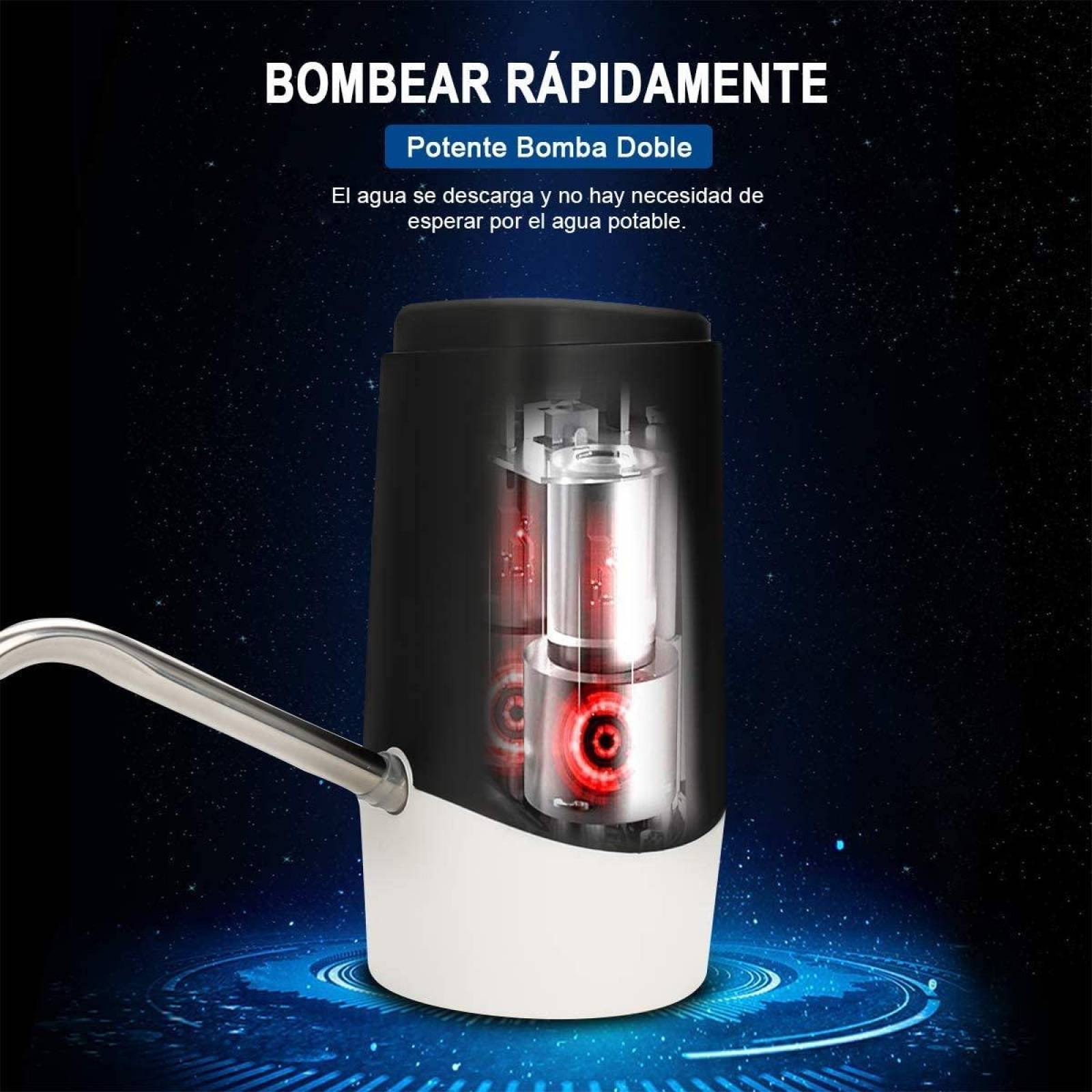 Dispensador De Agua Eléctrico Bomba Electrica Recargable Usb