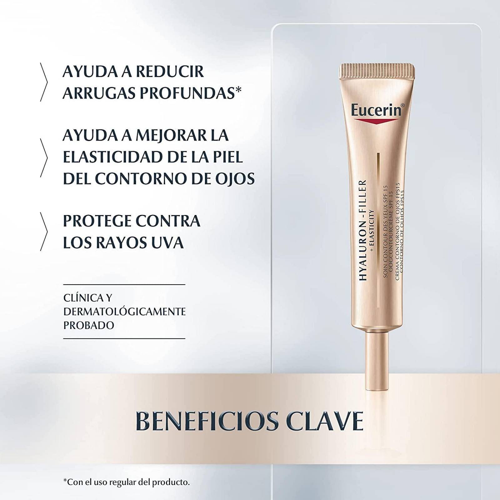 Eucerin Hyaluron Filler Elasticity Contorno de Ojos FPS 15 